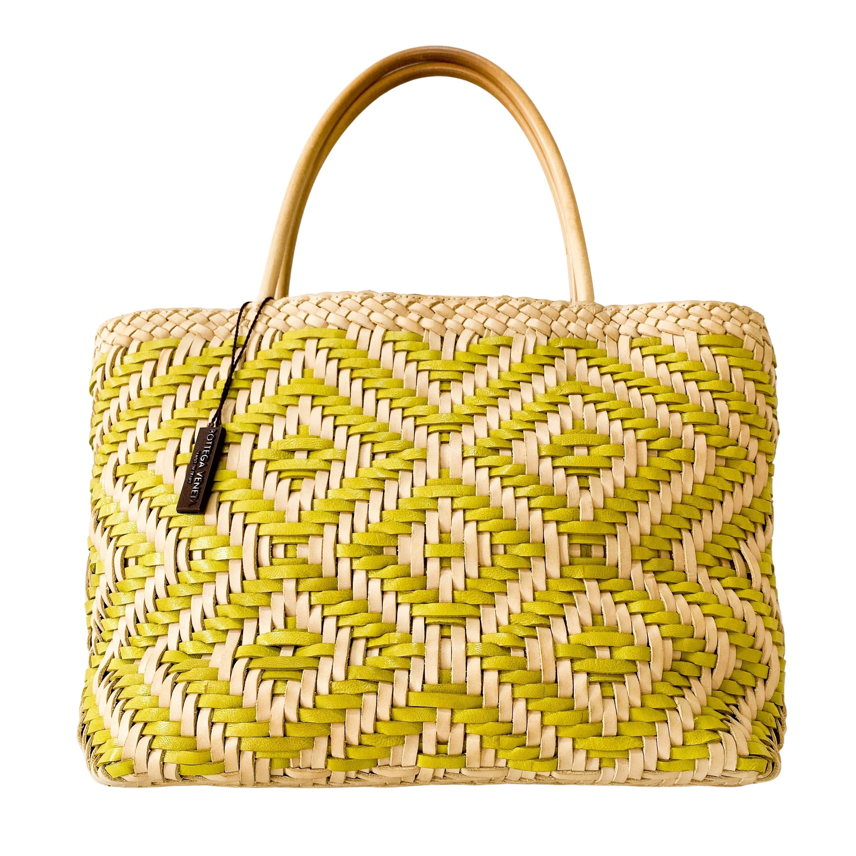 Woven Leather Tote Bag