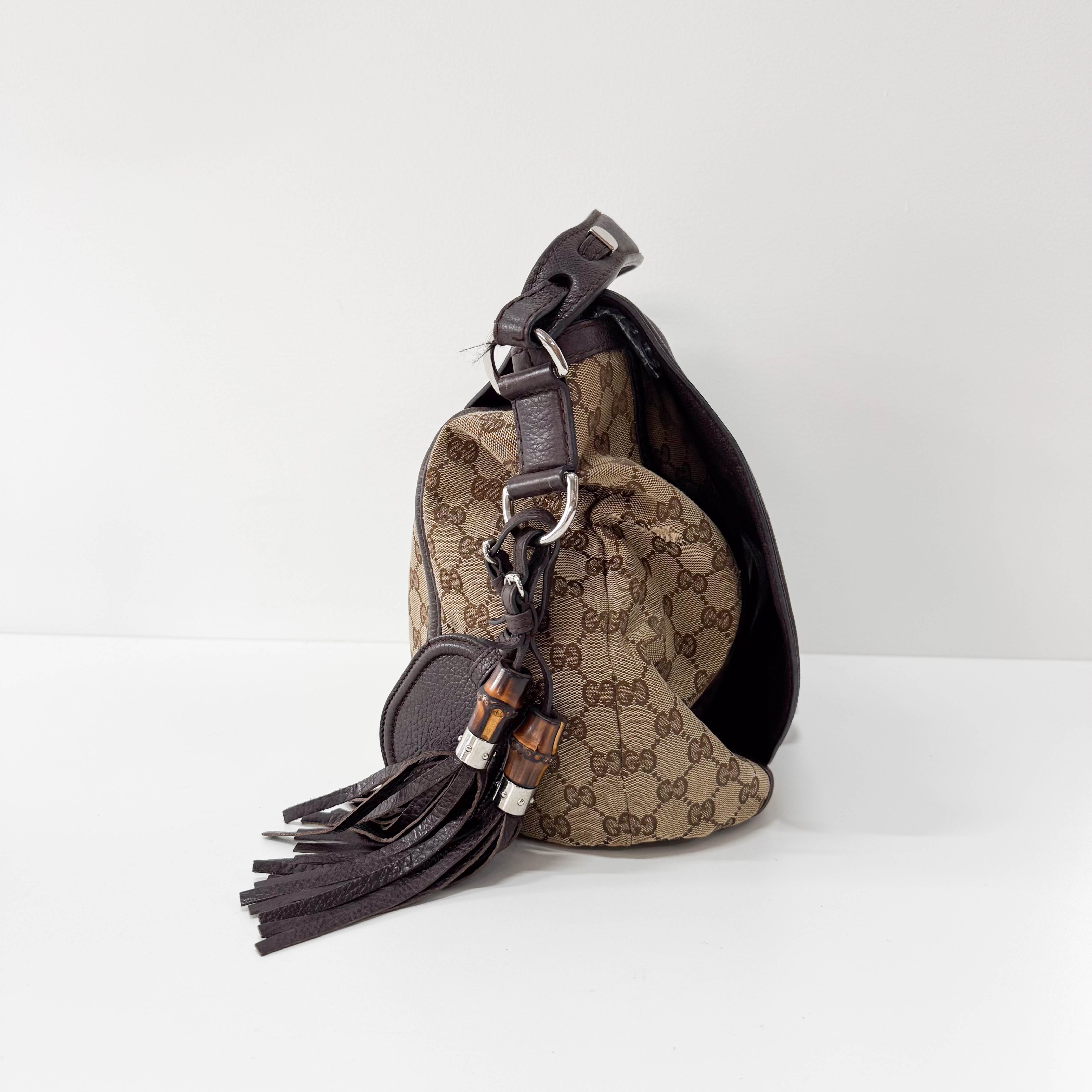 Brown GG Canvas Shoulder Bag