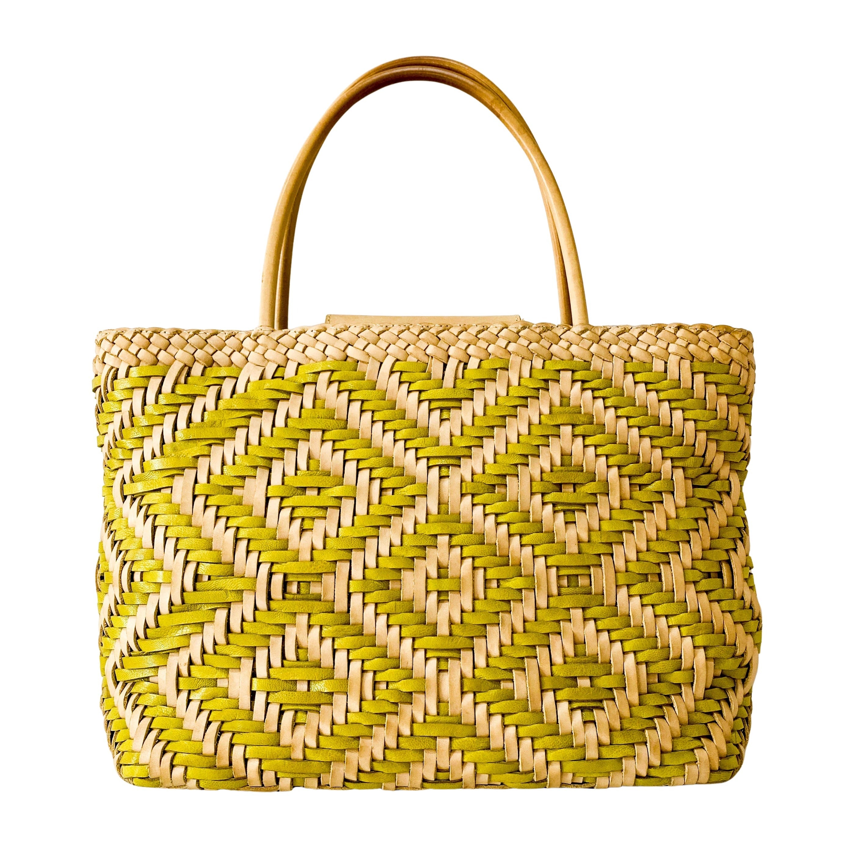 Woven Leather Tote Bag
