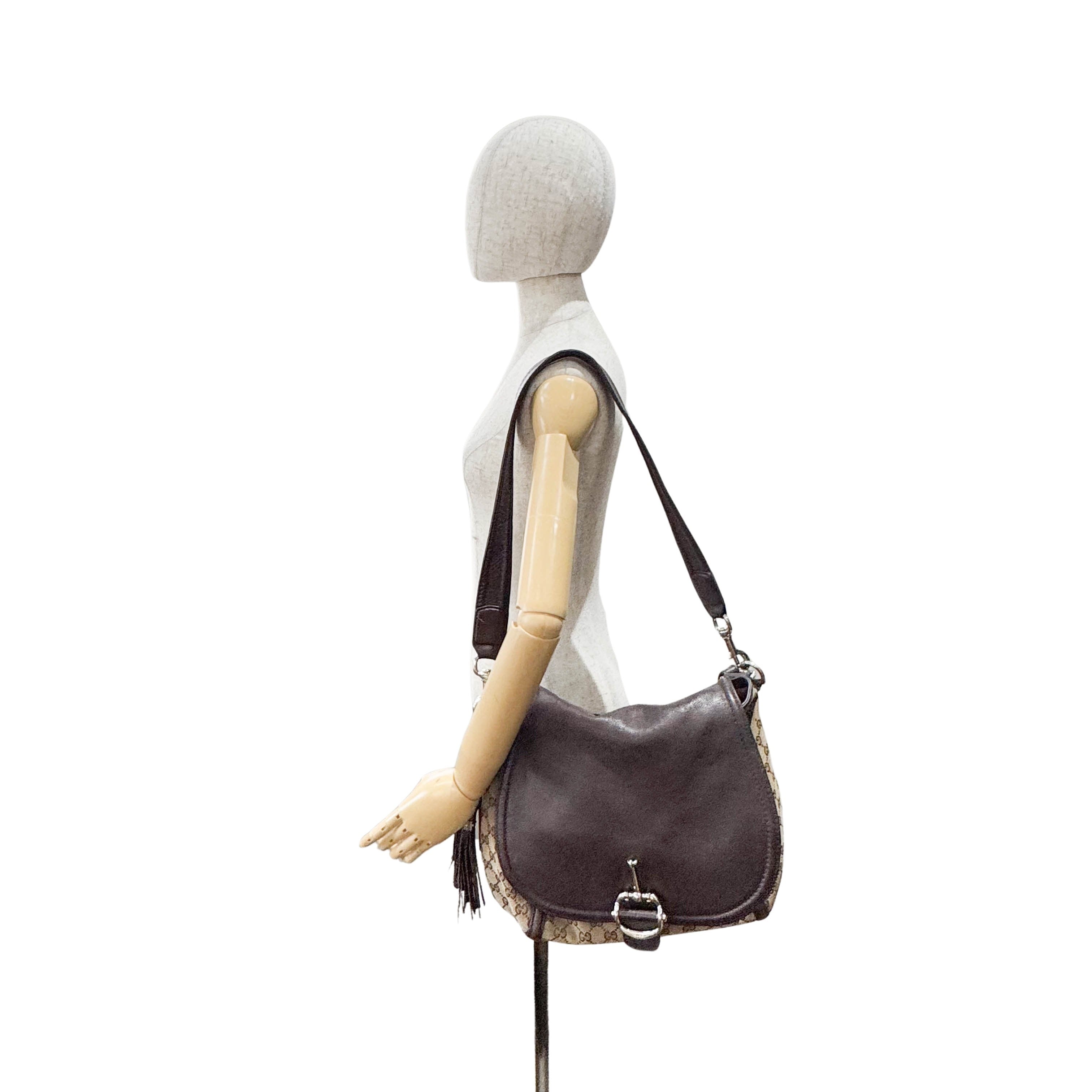 Brown GG Canvas Shoulder Bag