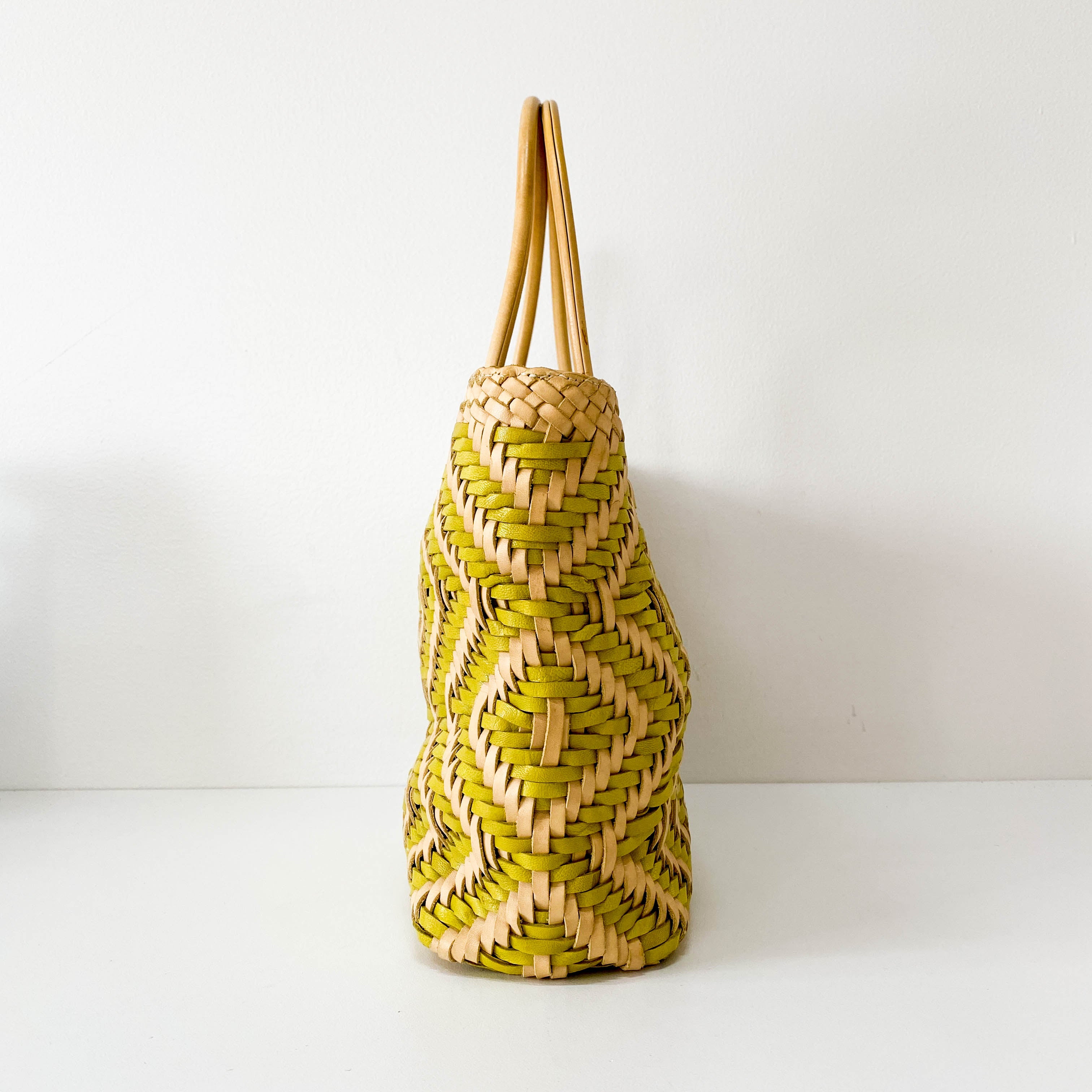 Woven Leather Tote Bag