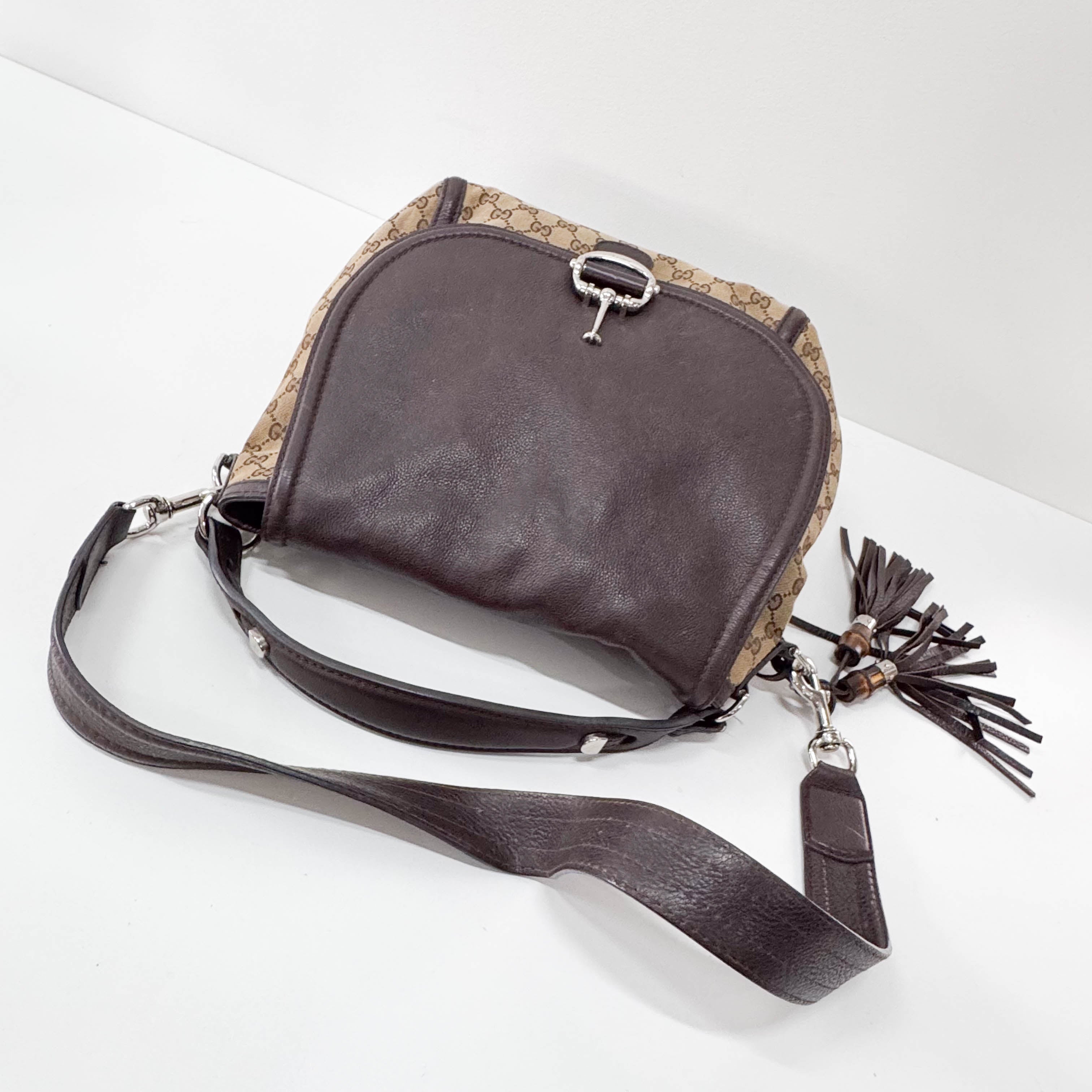Brown GG Canvas Shoulder Bag