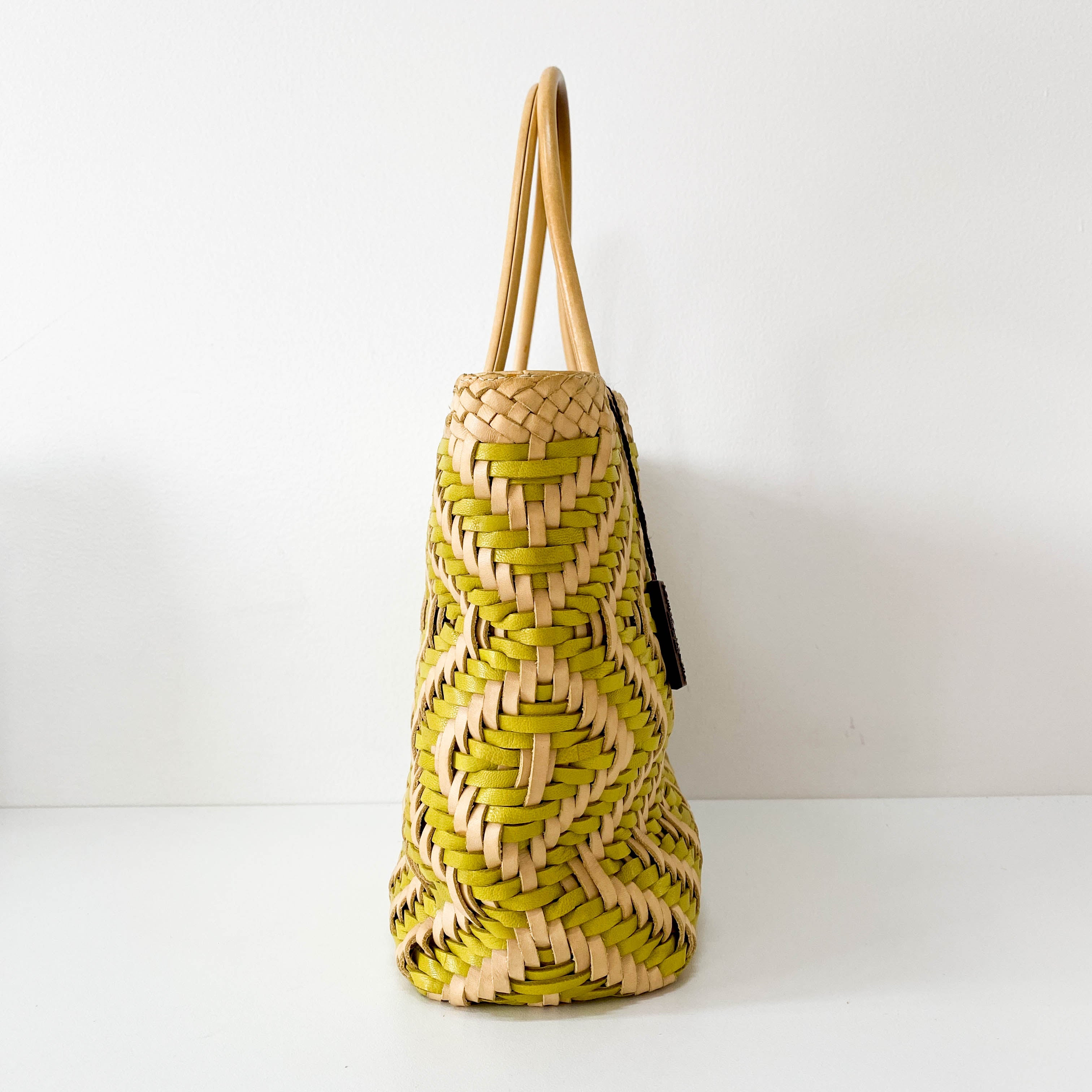 Woven Leather Tote Bag