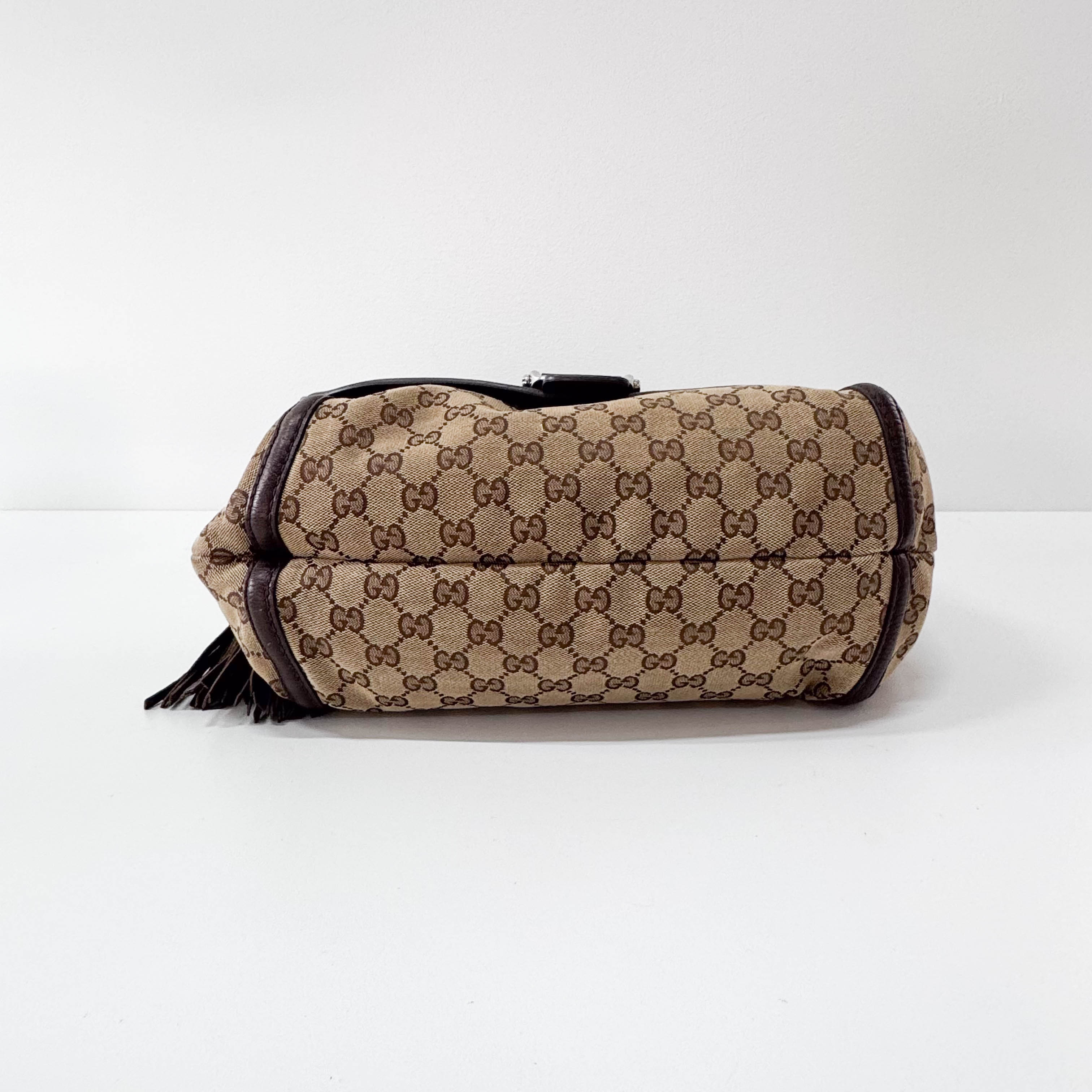 Brown GG Canvas Shoulder Bag