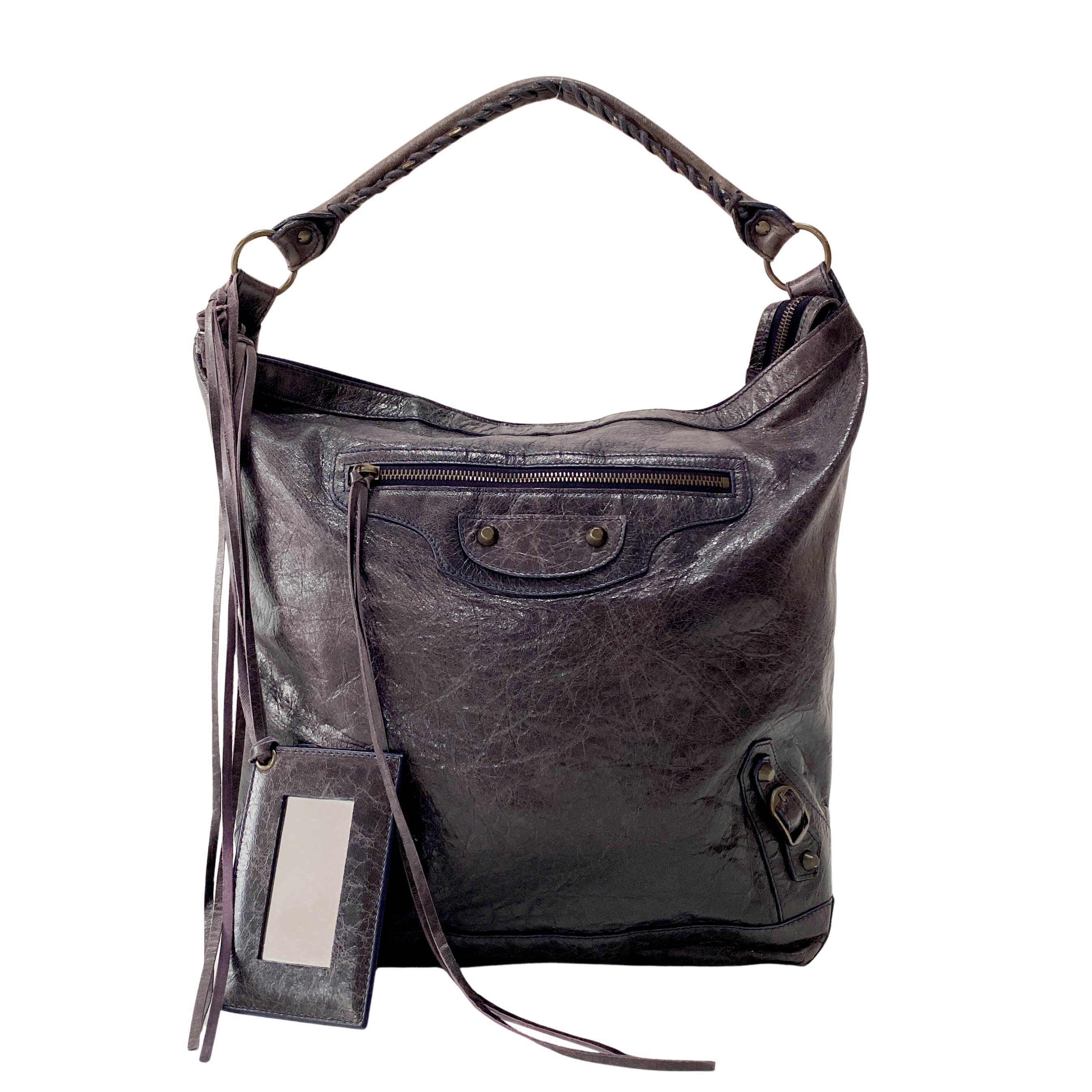 The Day Purple Leather Tote Bag