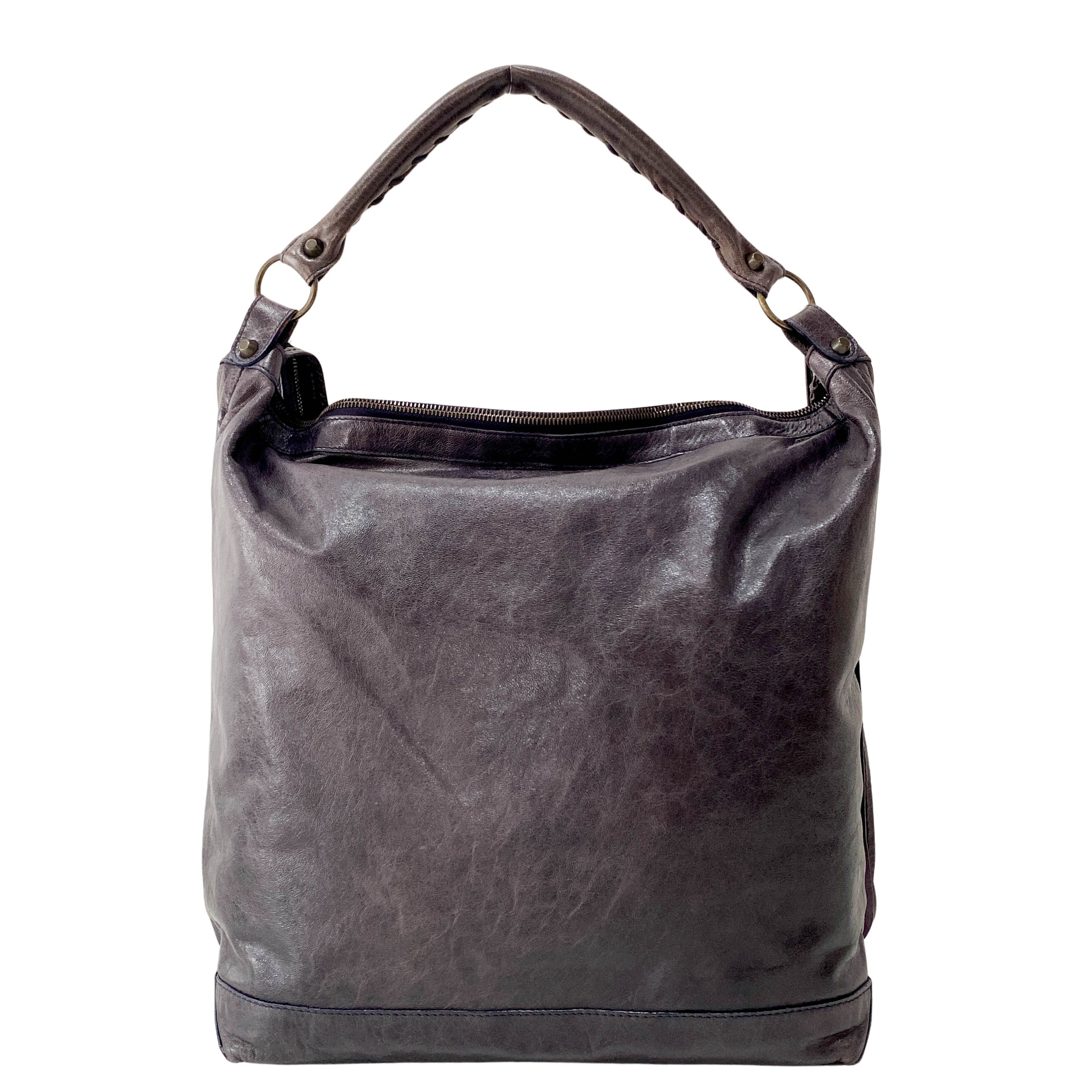 The Day Purple Leather Tote Bag