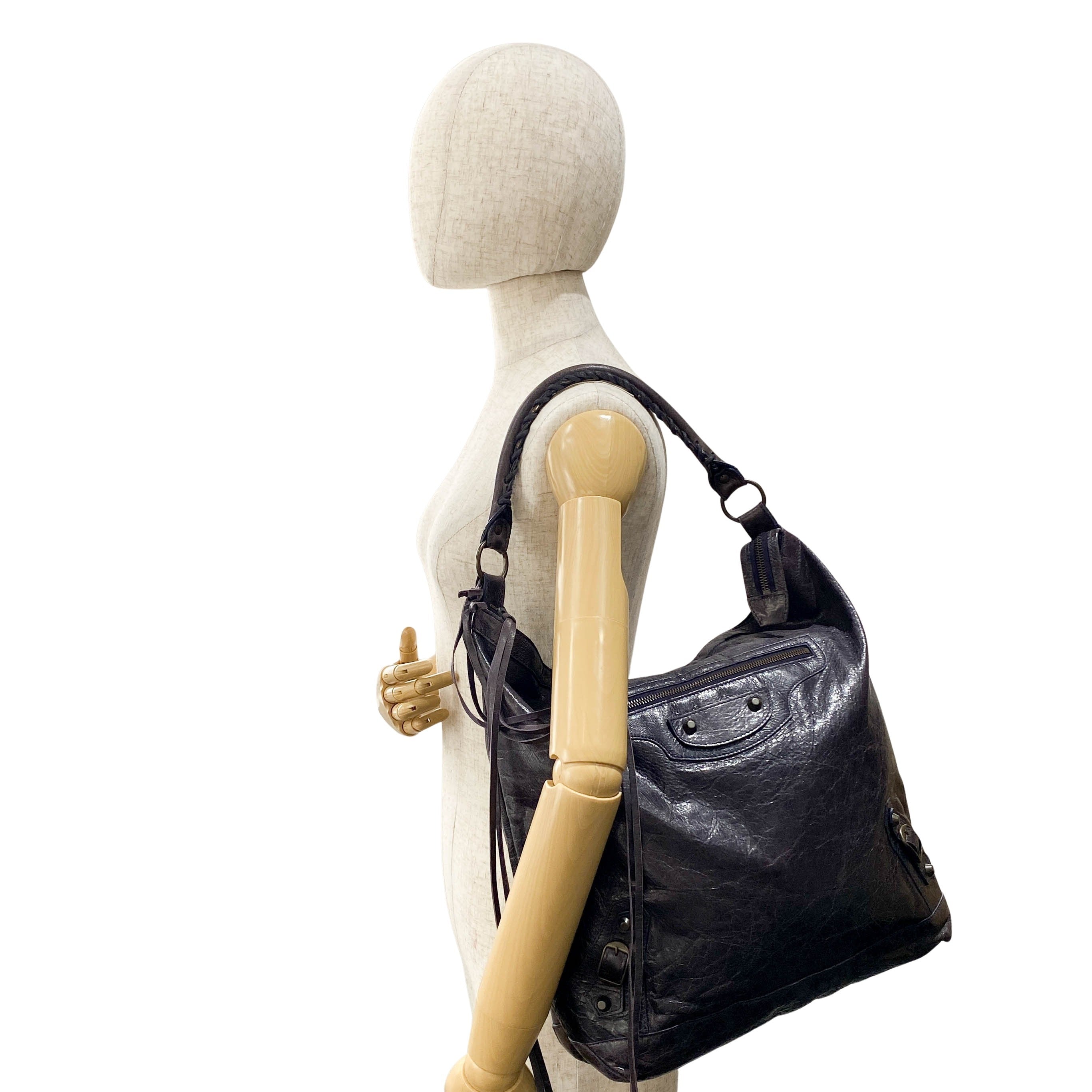 The Day Purple Leather Tote Bag