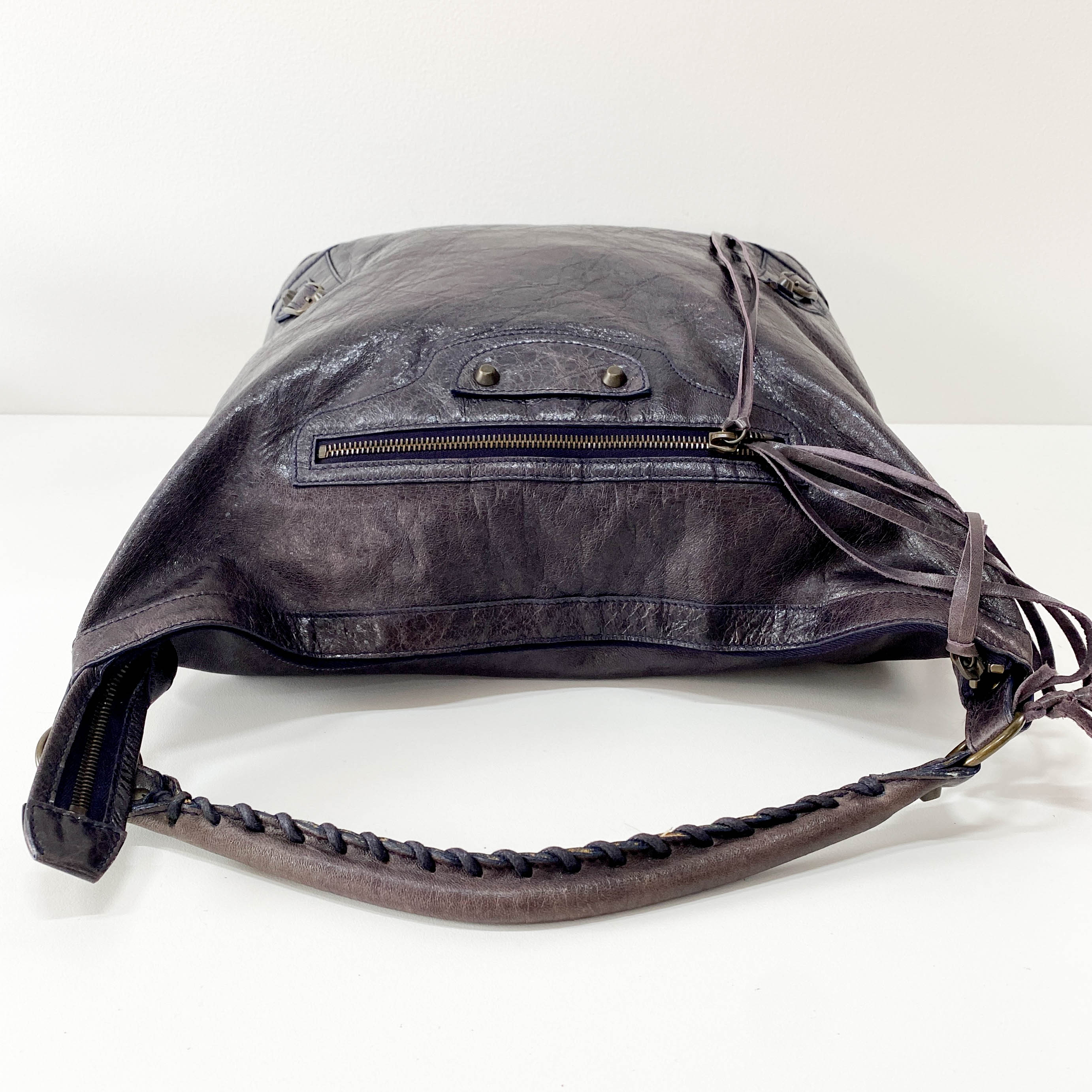 The Day Purple Leather Tote Bag