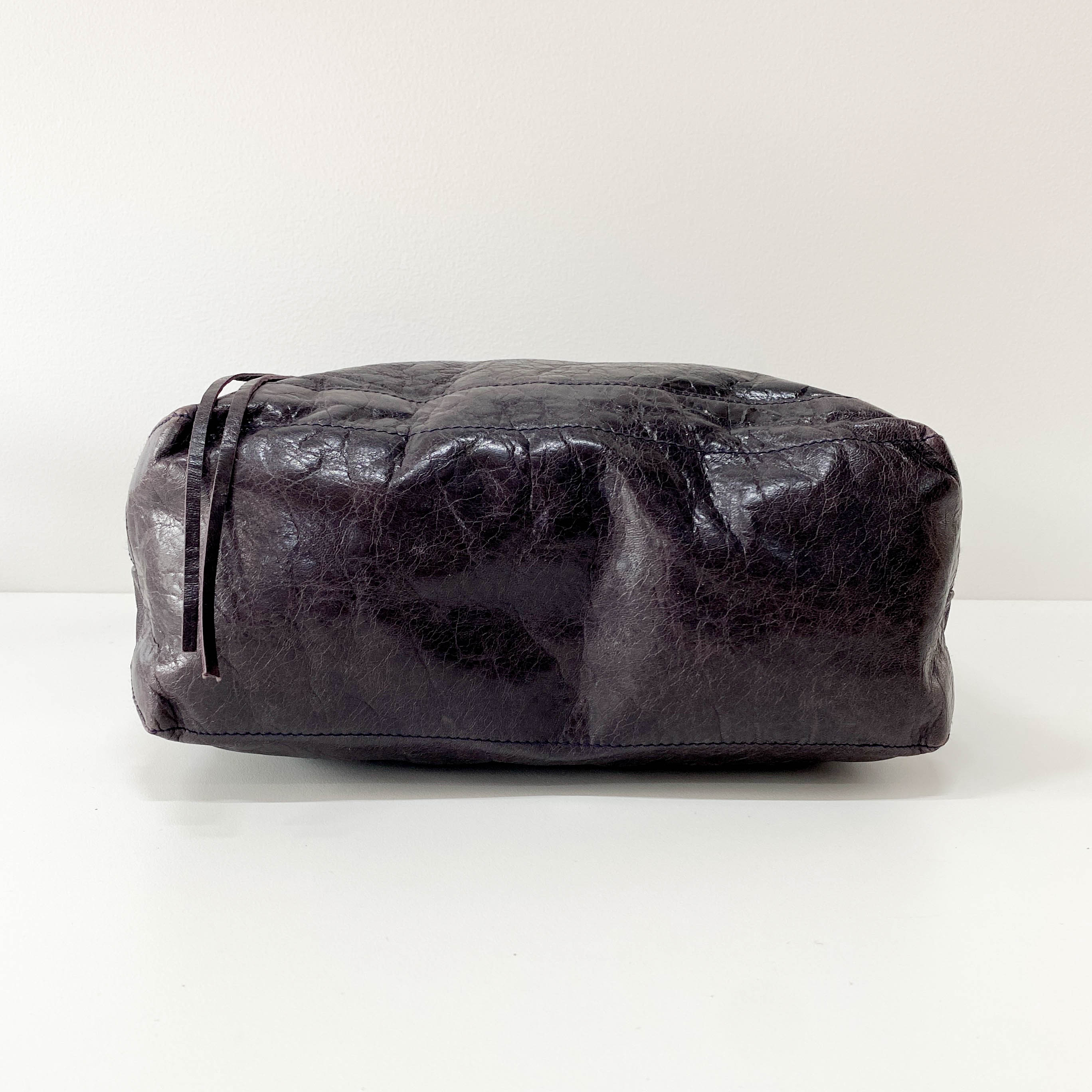 The Day Purple Leather Tote Bag