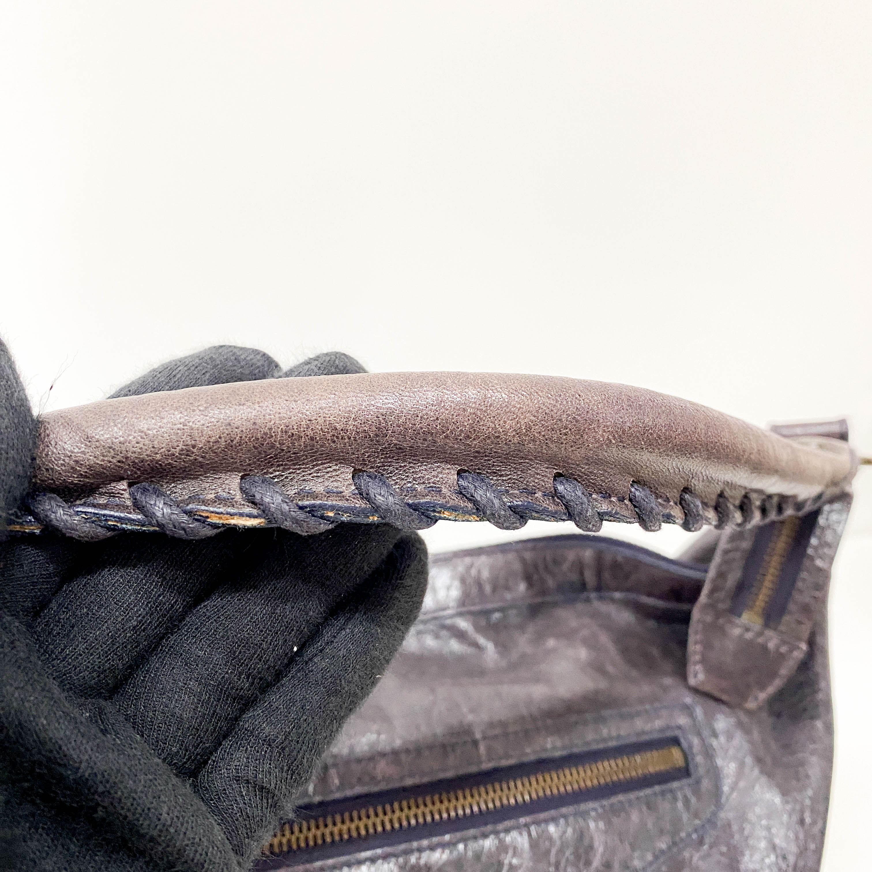 The Day Purple Leather Tote Bag