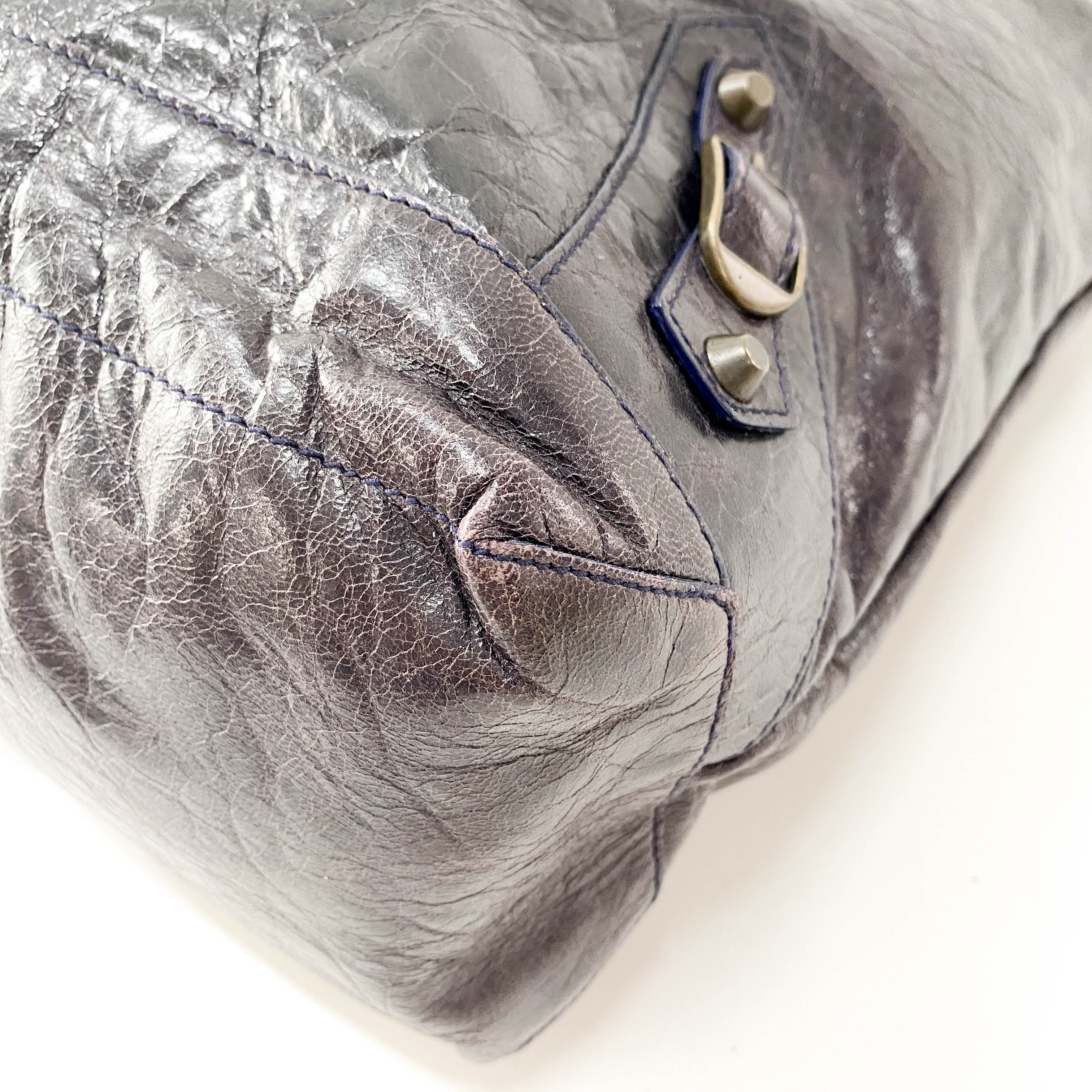 The Day Purple Leather Tote Bag