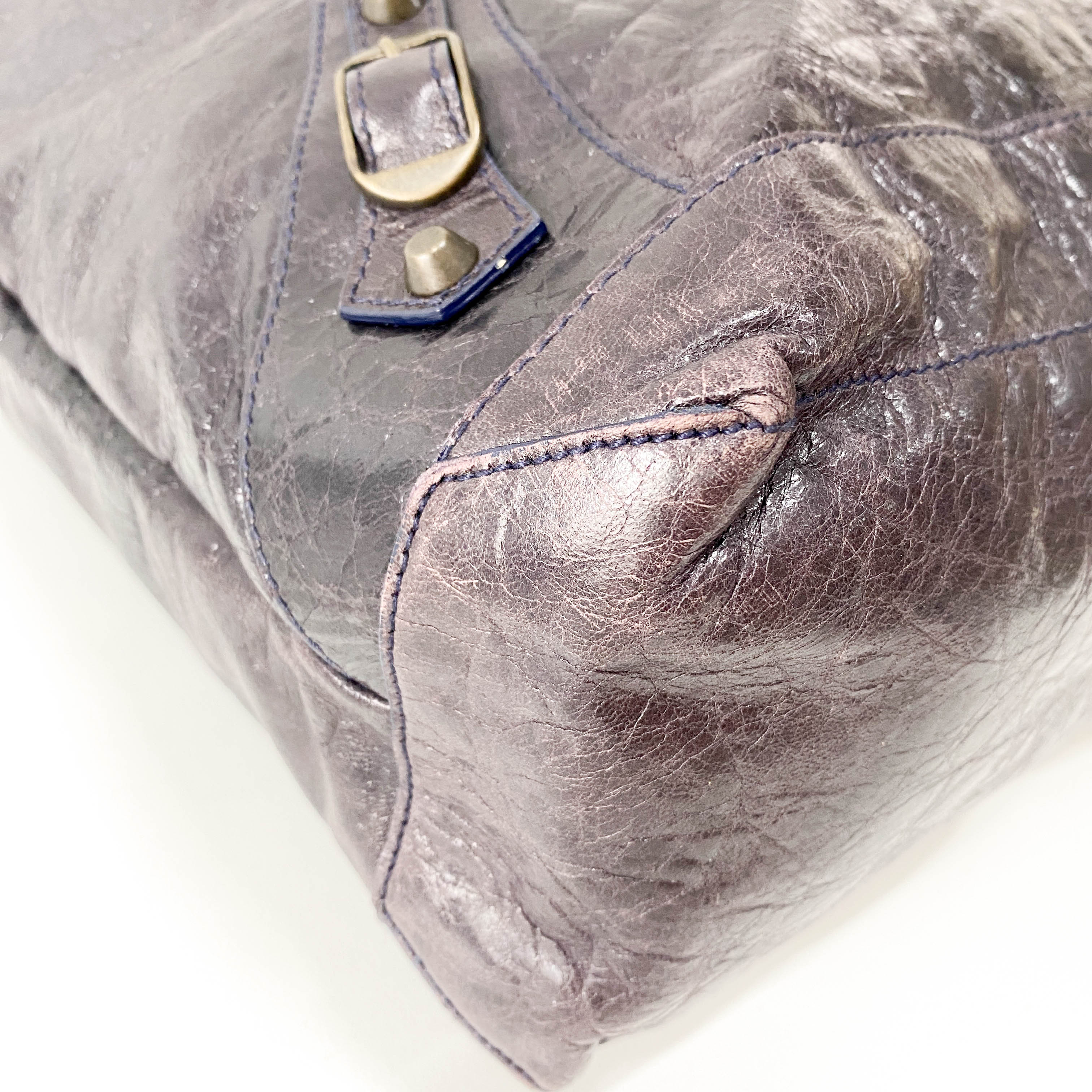 The Day Purple Leather Tote Bag