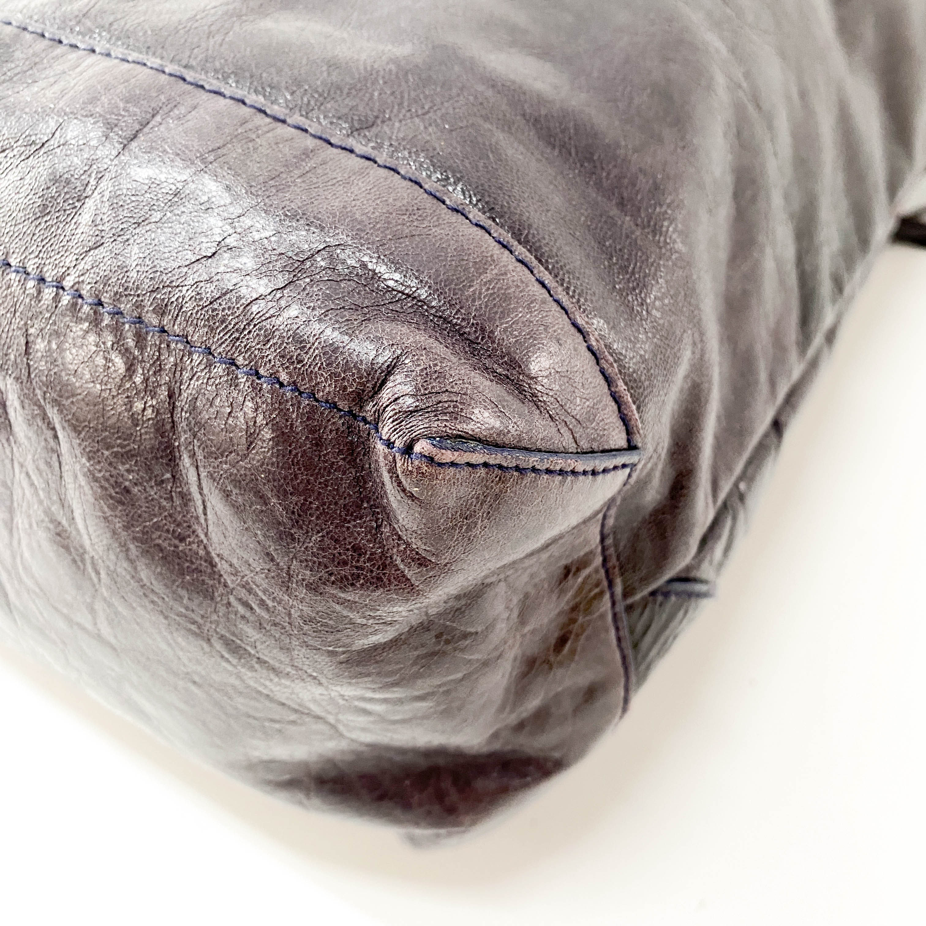 The Day Purple Leather Tote Bag