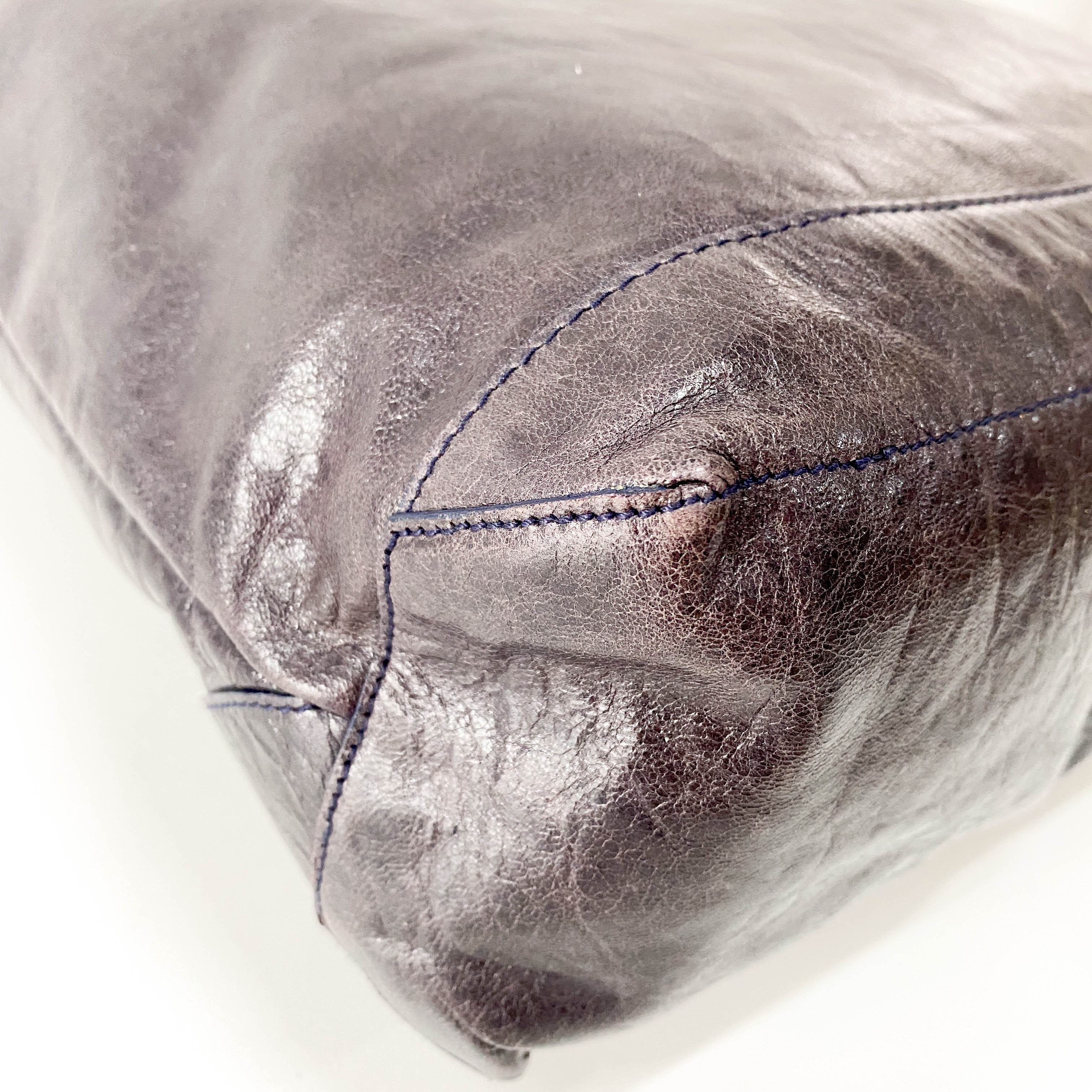 The Day Purple Leather Tote Bag