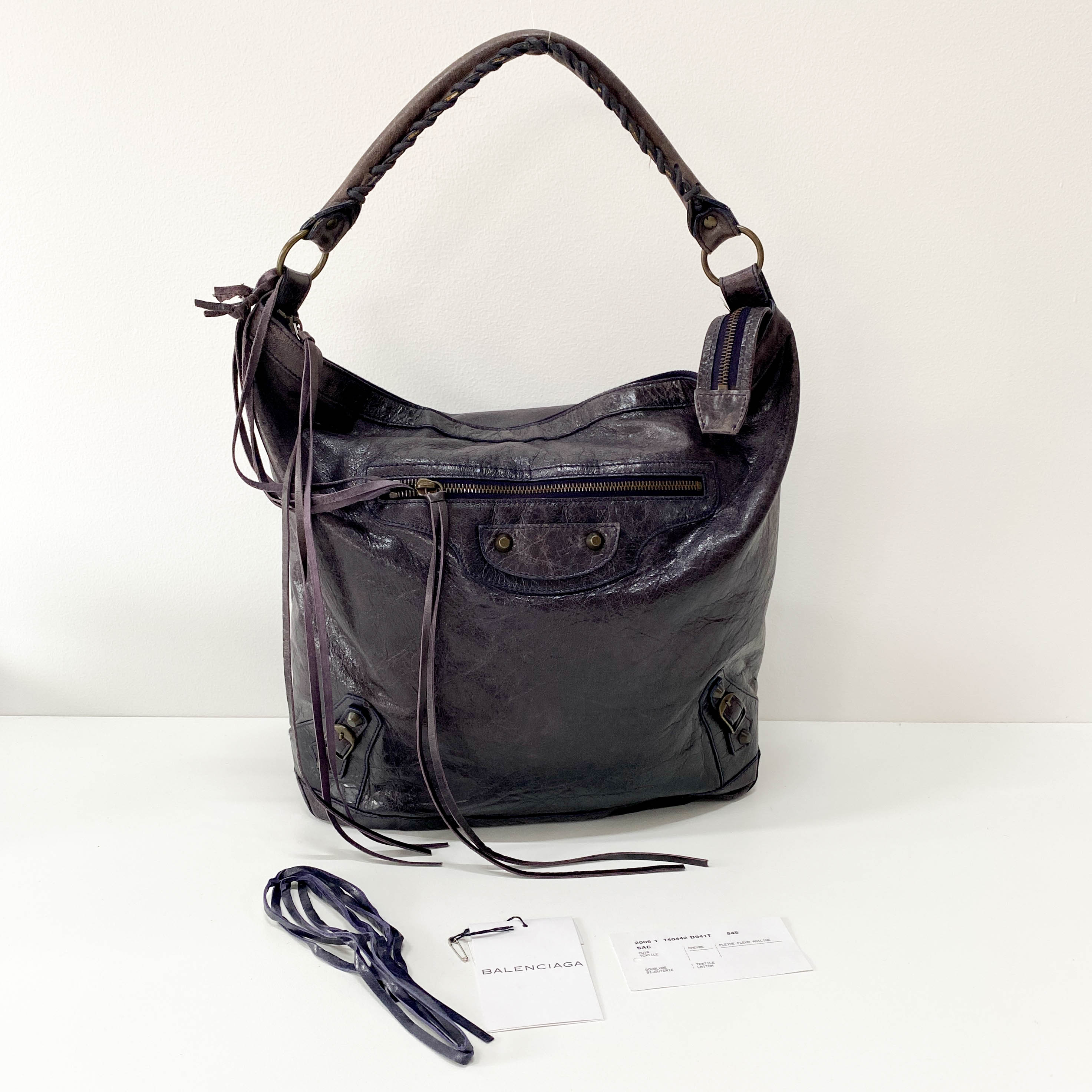 The Day Purple Leather Tote Bag