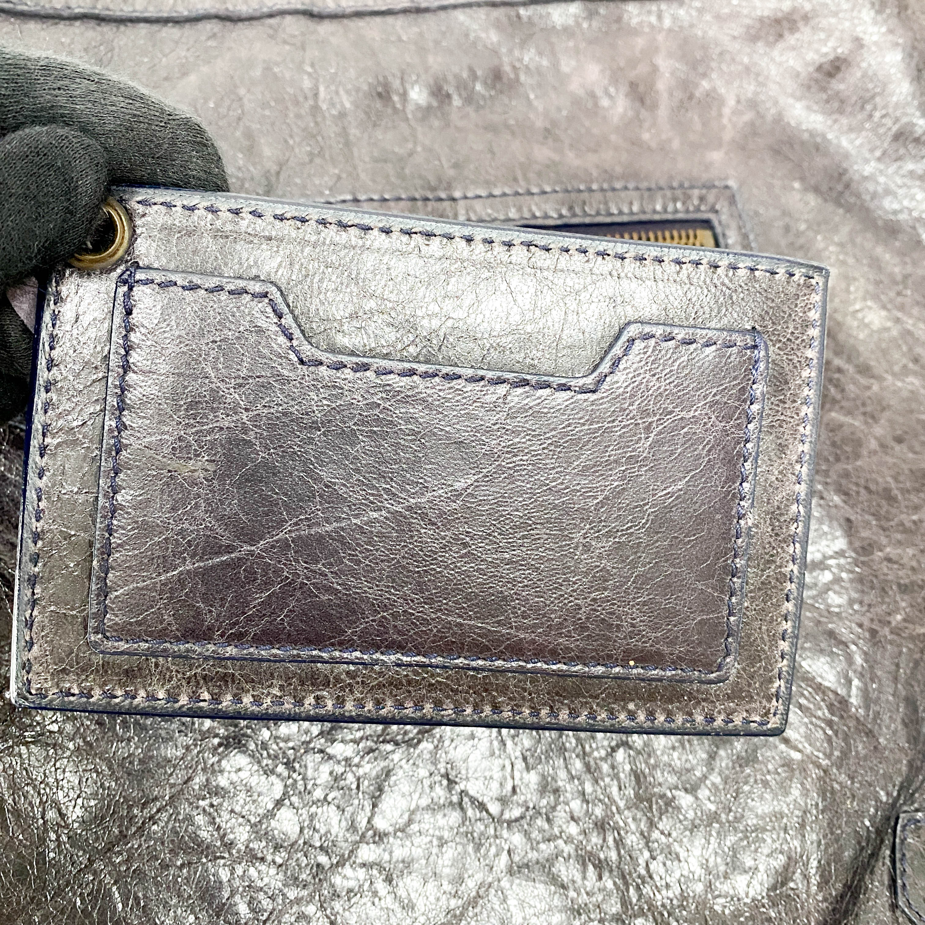 The Day Purple Leather Tote Bag