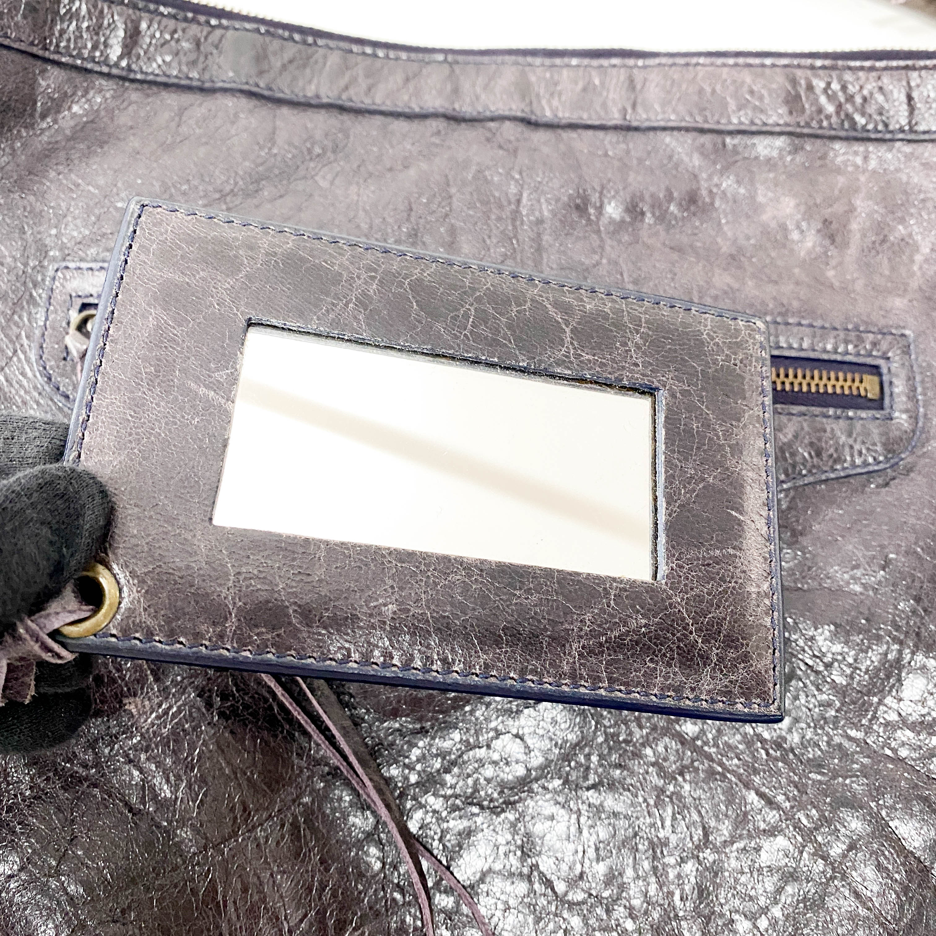 The Day Purple Leather Tote Bag