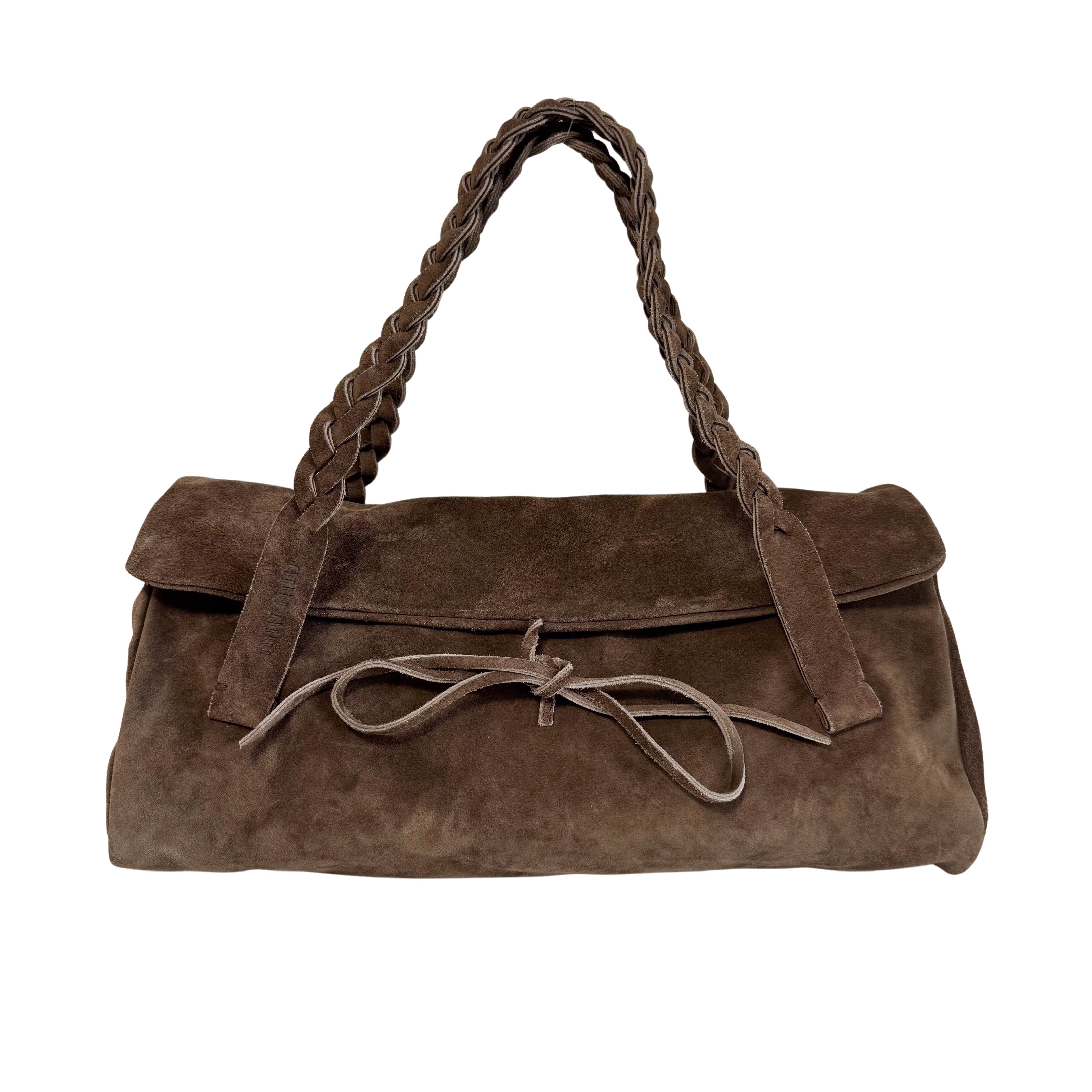 Archive Brown Suede Shoulder Bag