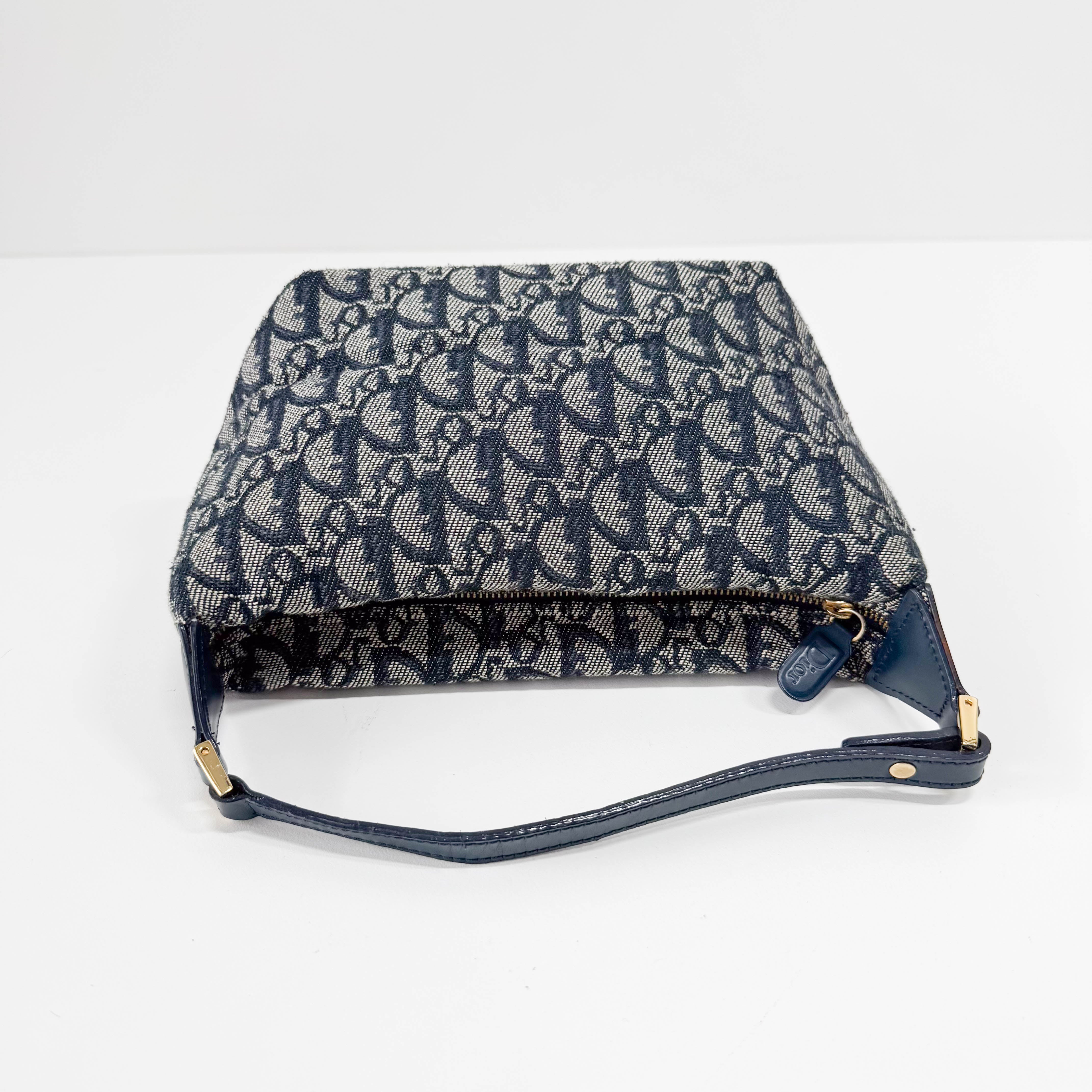 DIOR Trotter Navy Canvas Pouch – HIVE PRELOVED