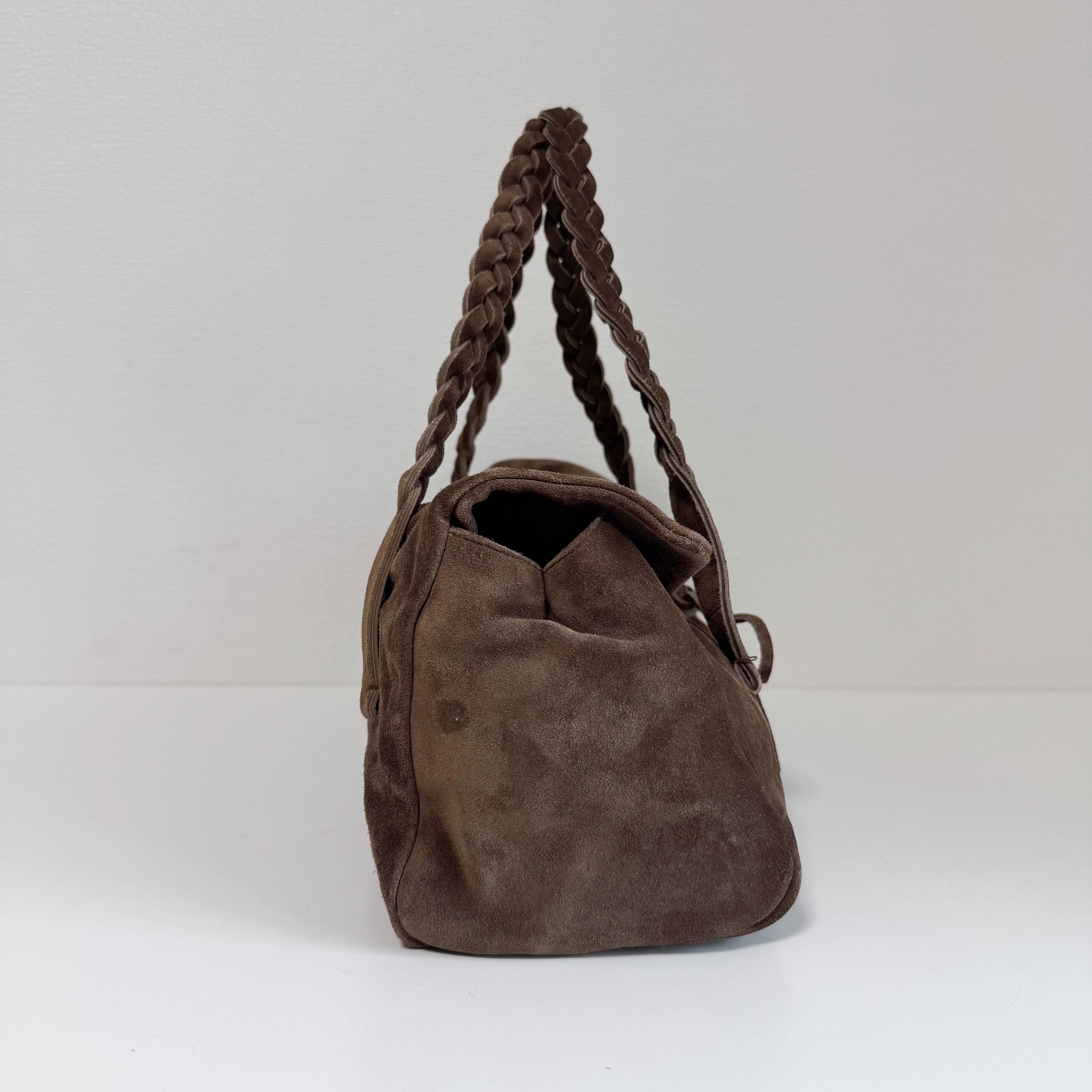 Archive Brown Suede Shoulder Bag