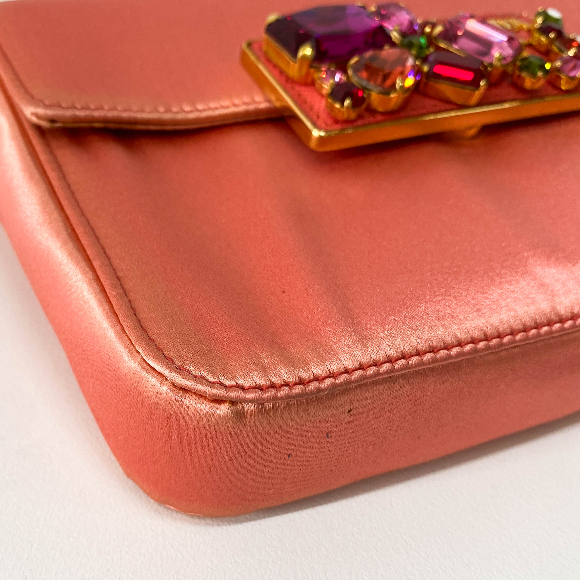 Bijou Pink Satin Crossbody Bag