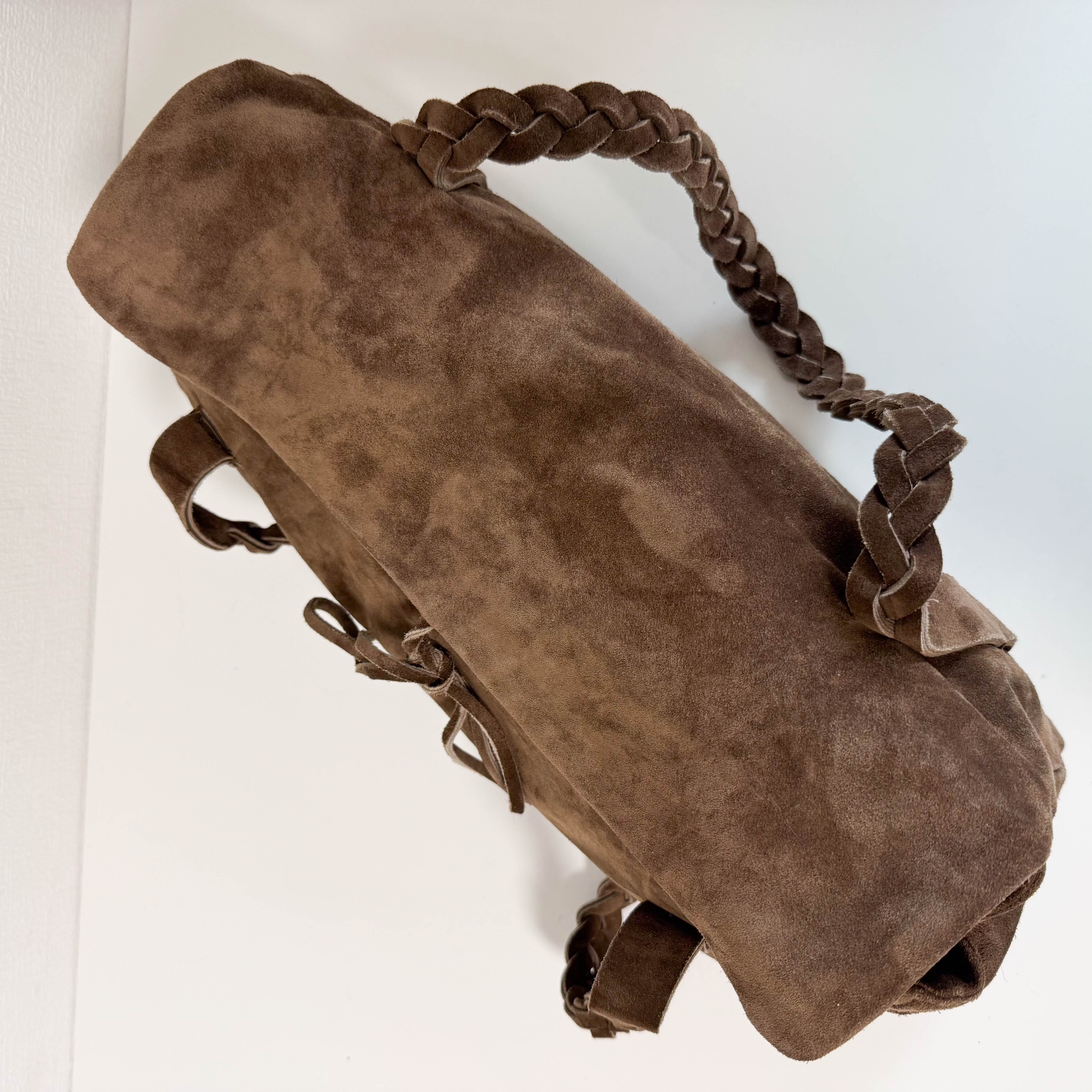 Archive Brown Suede Shoulder Bag