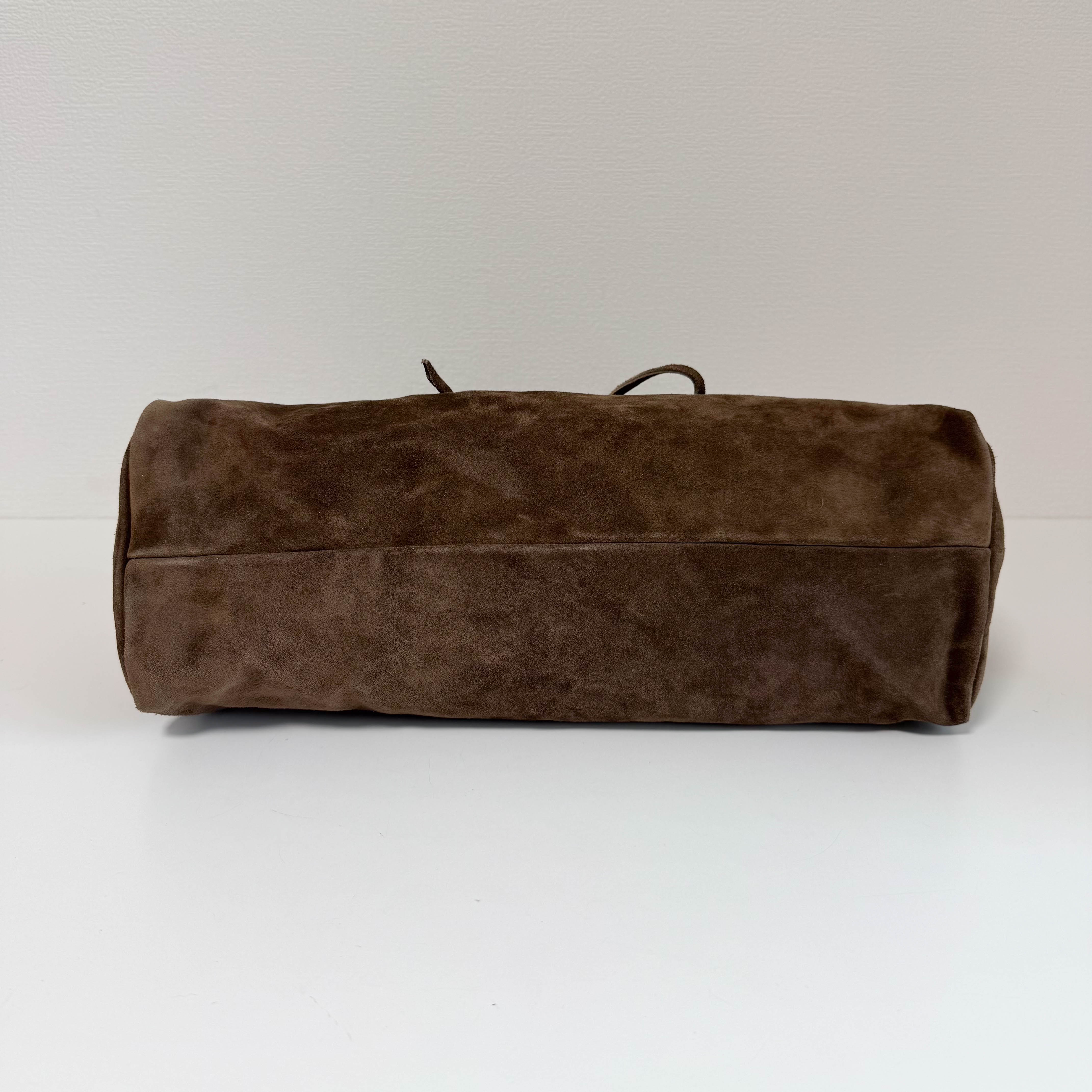 Archive Brown Suede Shoulder Bag