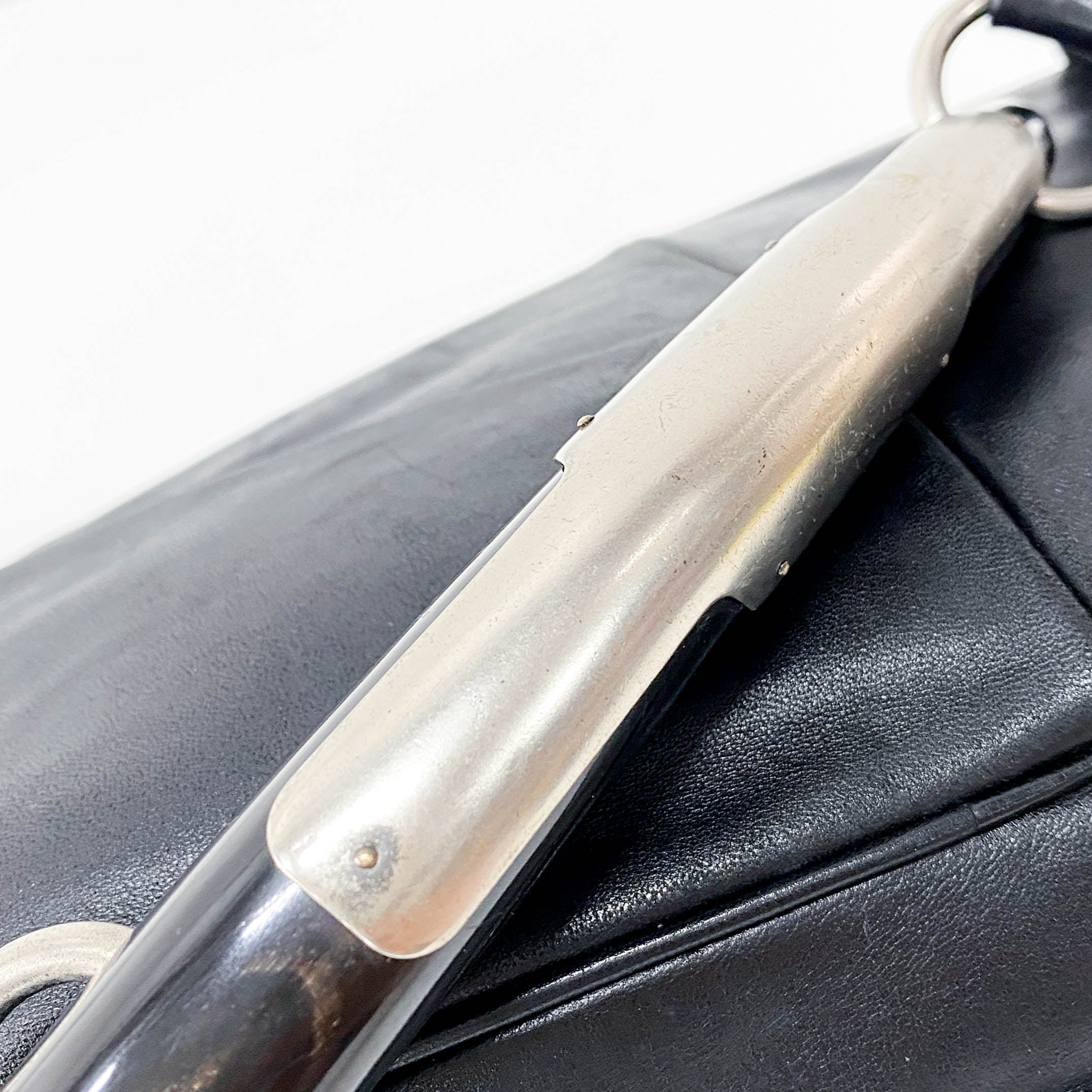 Mombasa Black Leather Shoulder Bag