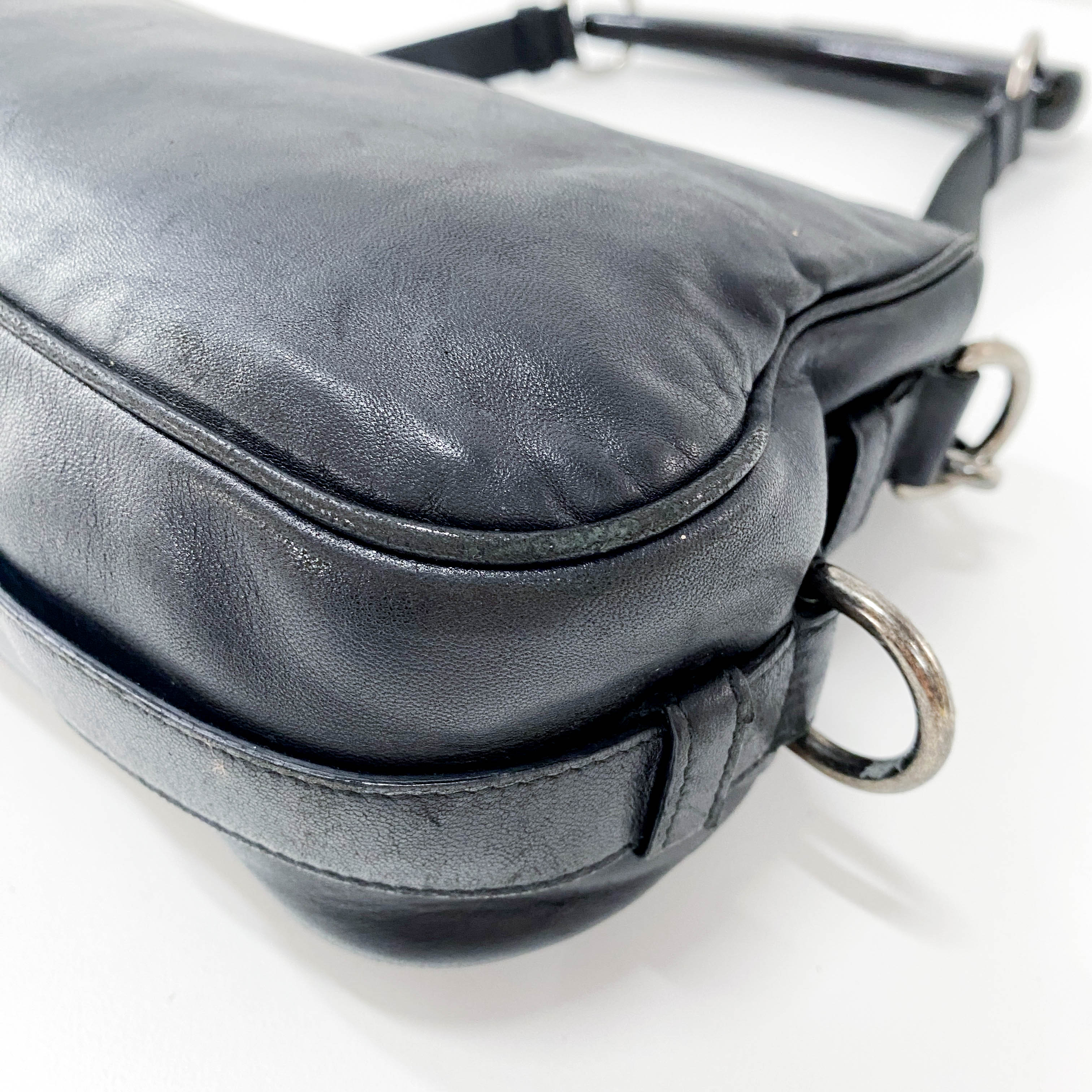 Mombasa Black Leather Shoulder Bag
