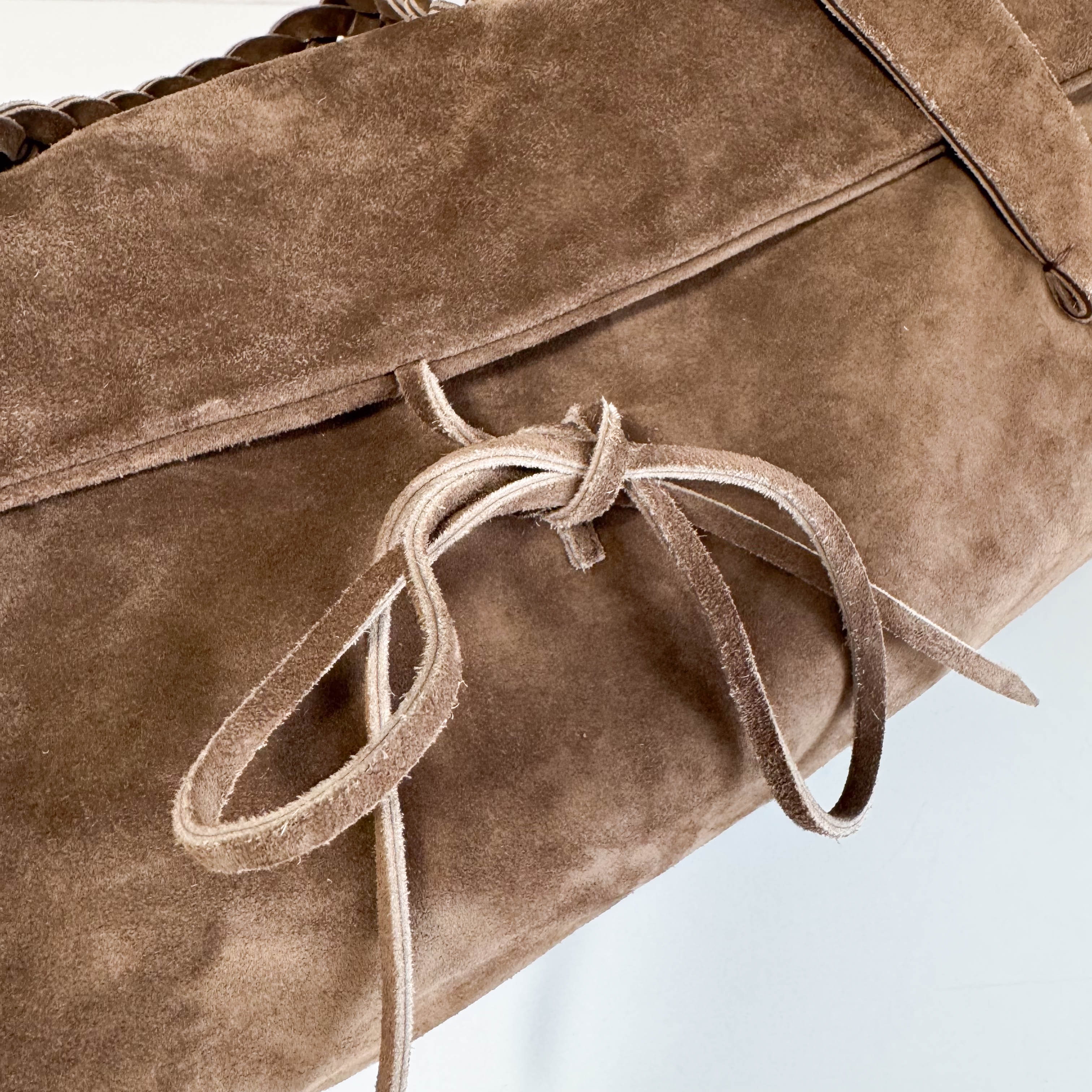 Archive Brown Suede Shoulder Bag