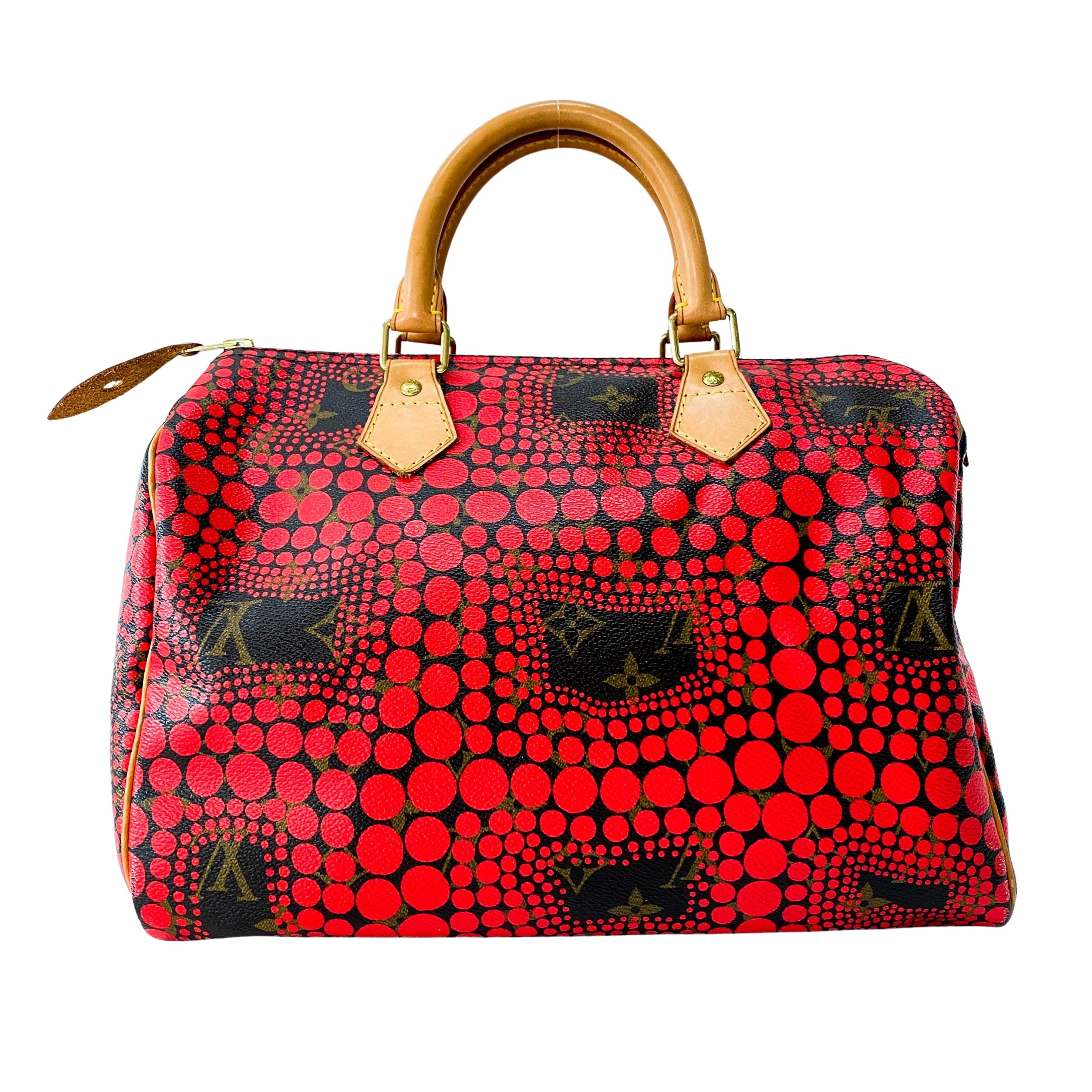 Yayoi Kusama Monogram Pumpkin Dot Speedy 30 Red