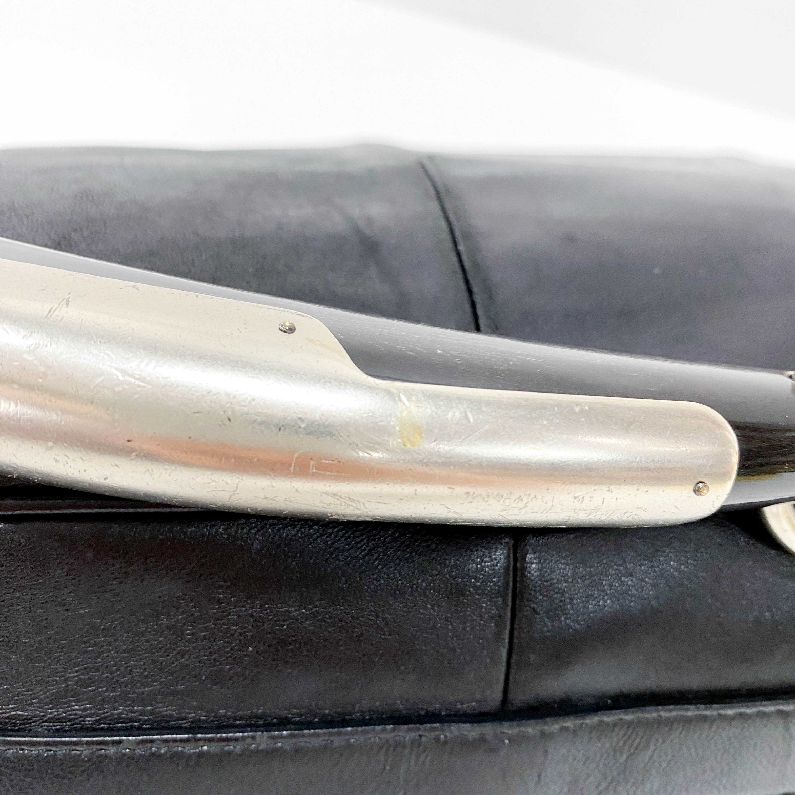 Mombasa Black Leather Shoulder Bag