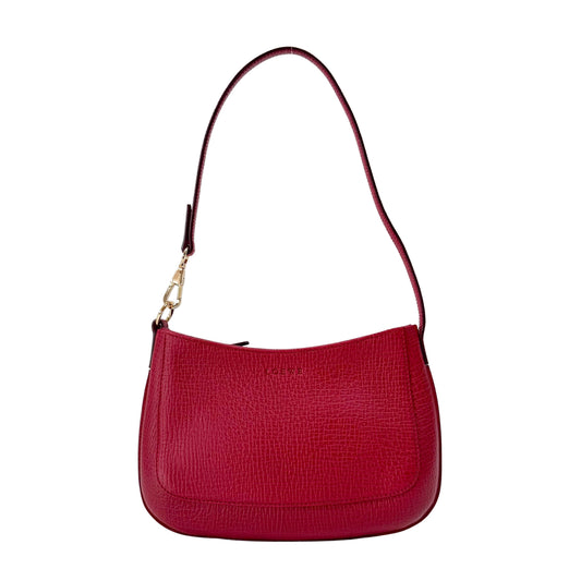 Mini Red Leather Shoulder Bag