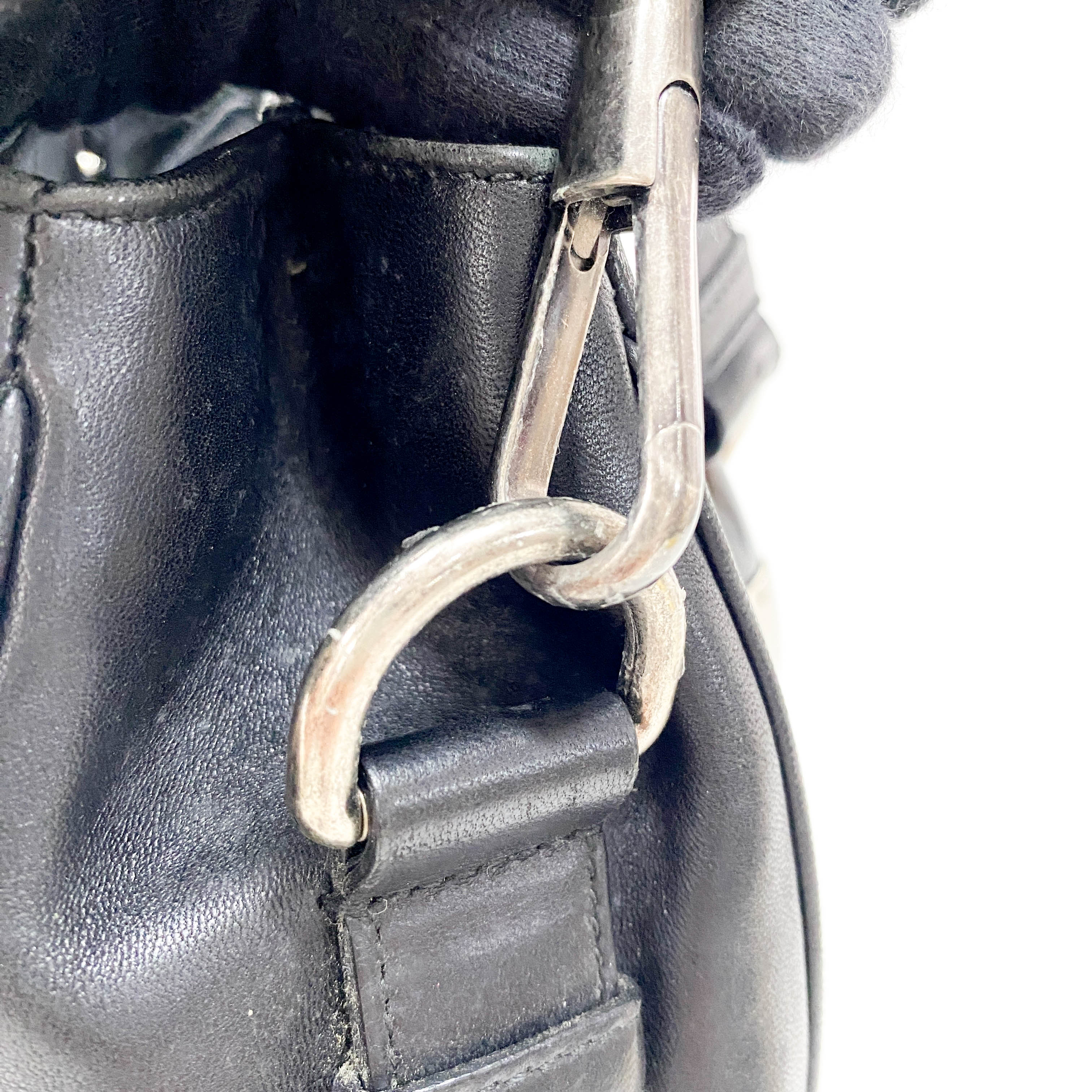 Mombasa Black Leather Shoulder Bag