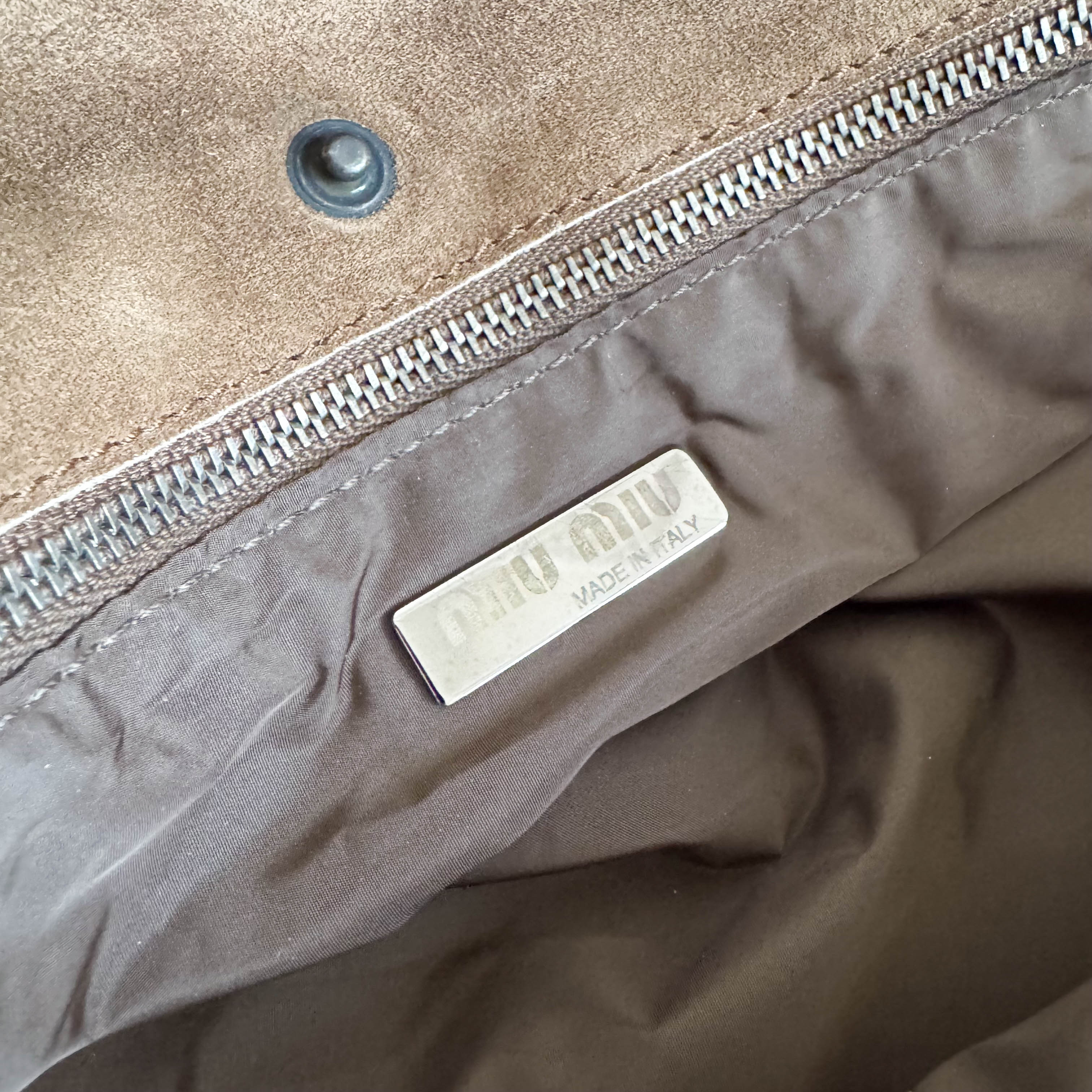 Archive Brown Suede Shoulder Bag