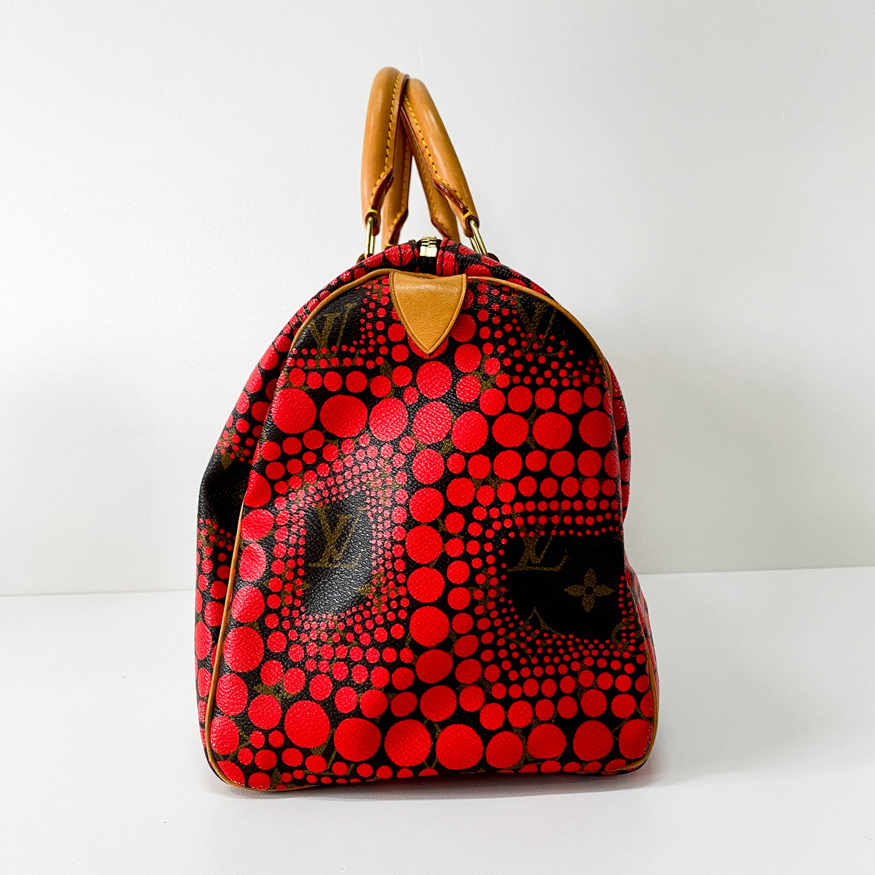 Yayoi Kusama Monogram Pumpkin Dot Speedy 30 Red