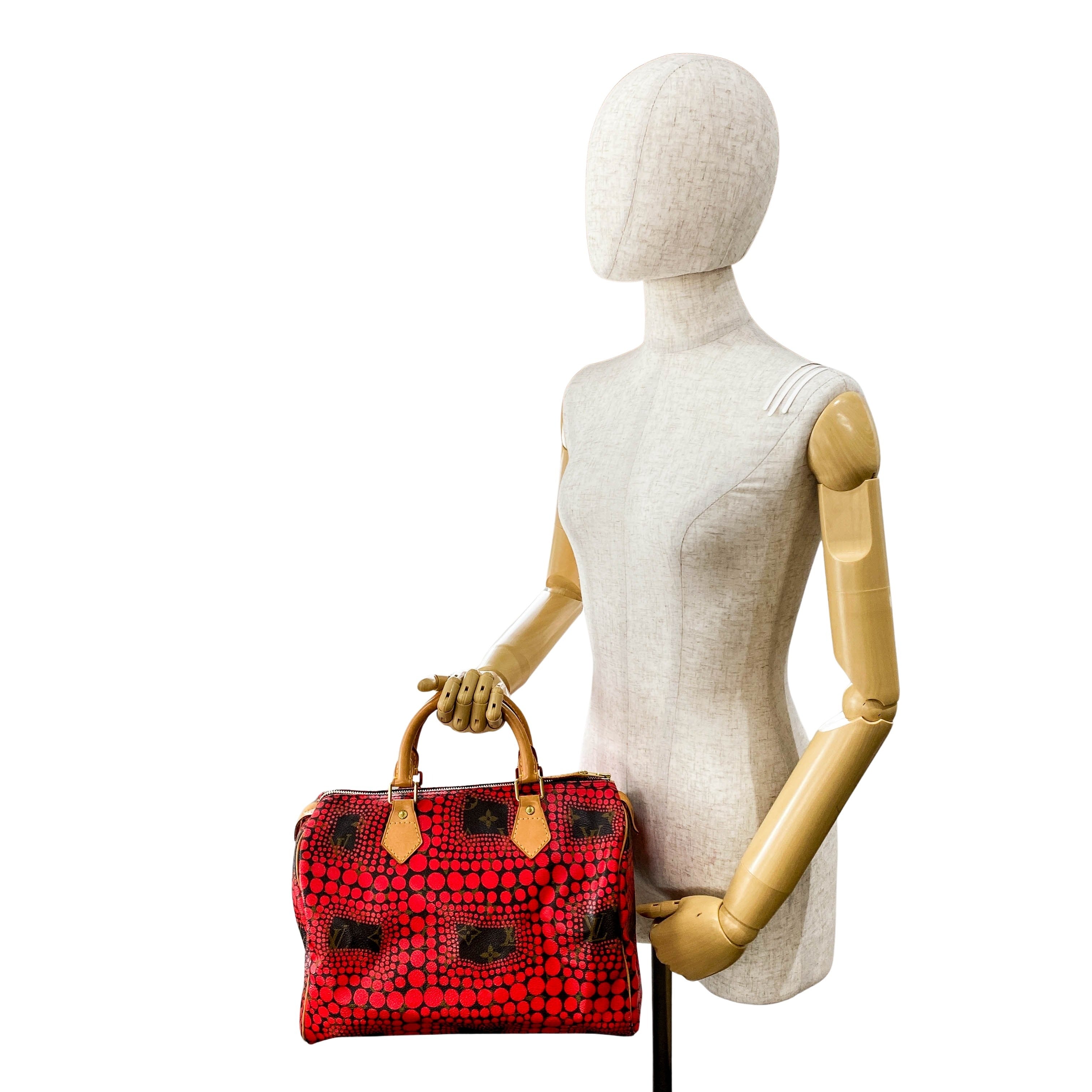 Yayoi Kusama Monogram Pumpkin Dot Speedy 30 Red