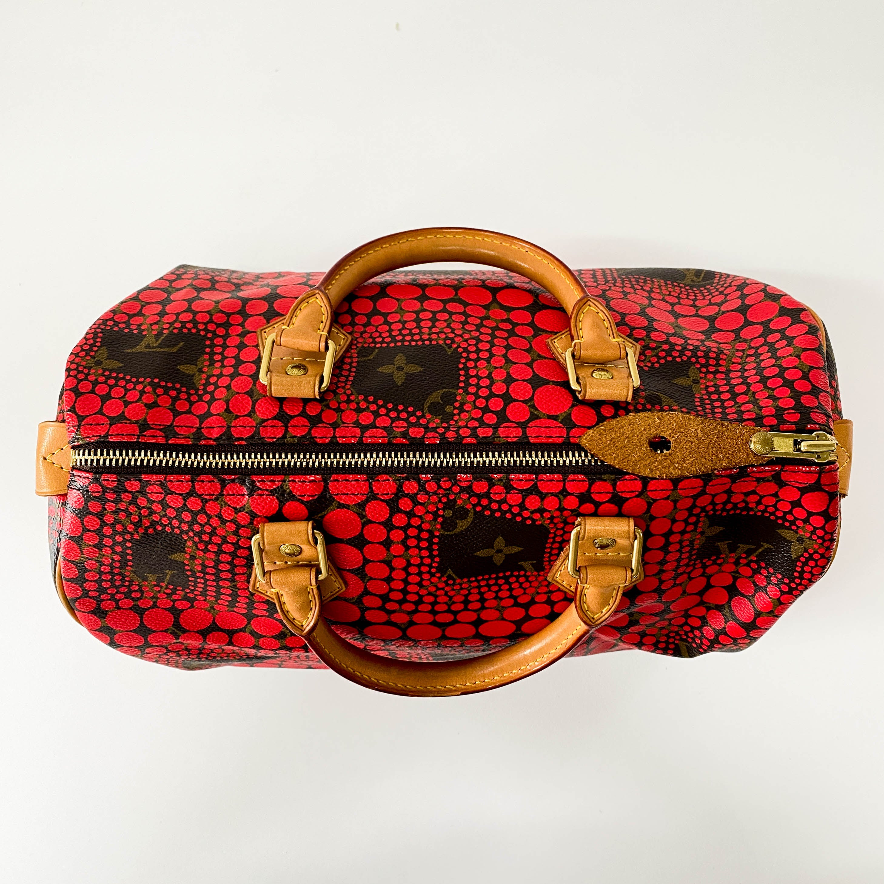 Yayoi Kusama Monogram Pumpkin Dot Speedy 30 Red