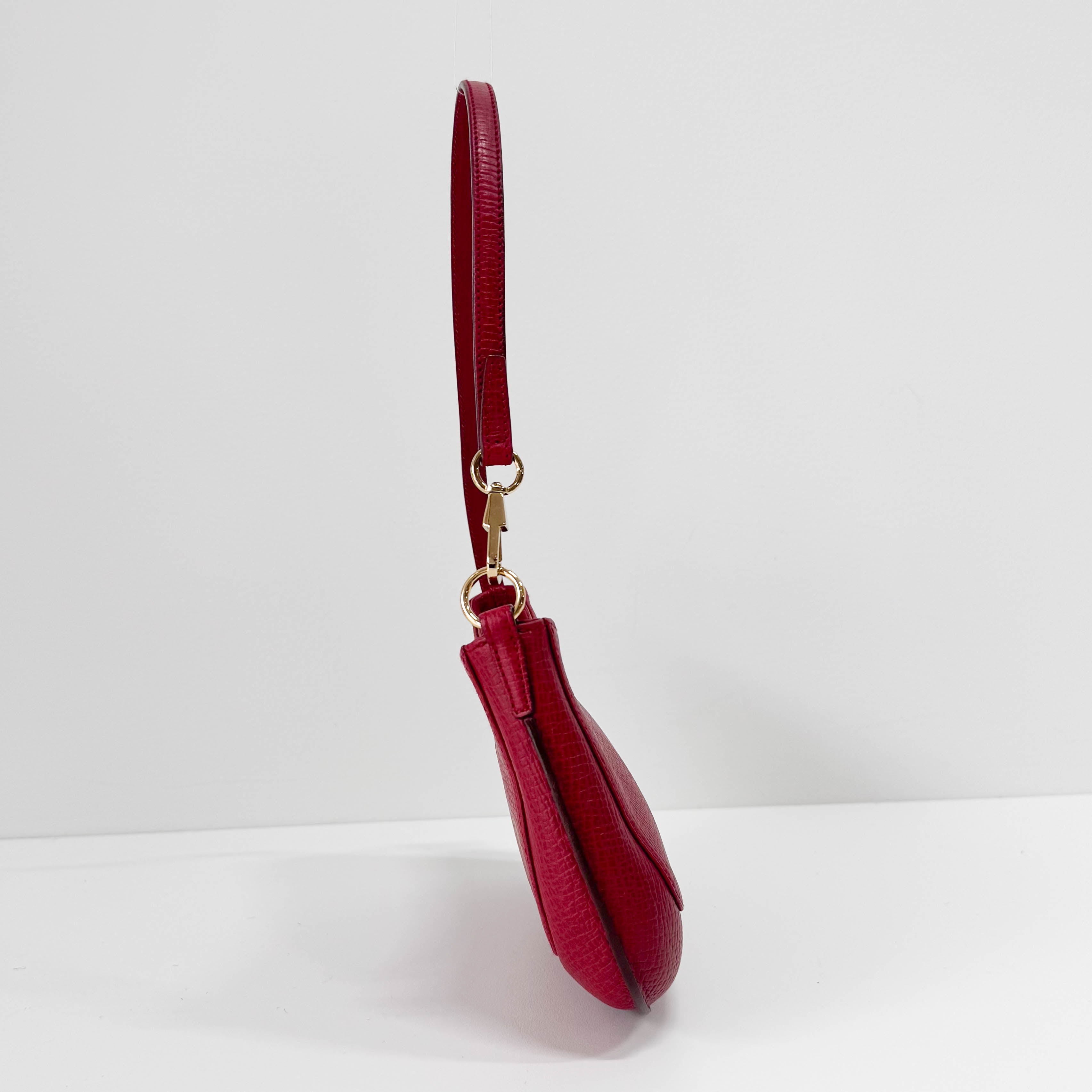 Mini Red Leather Shoulder Bag