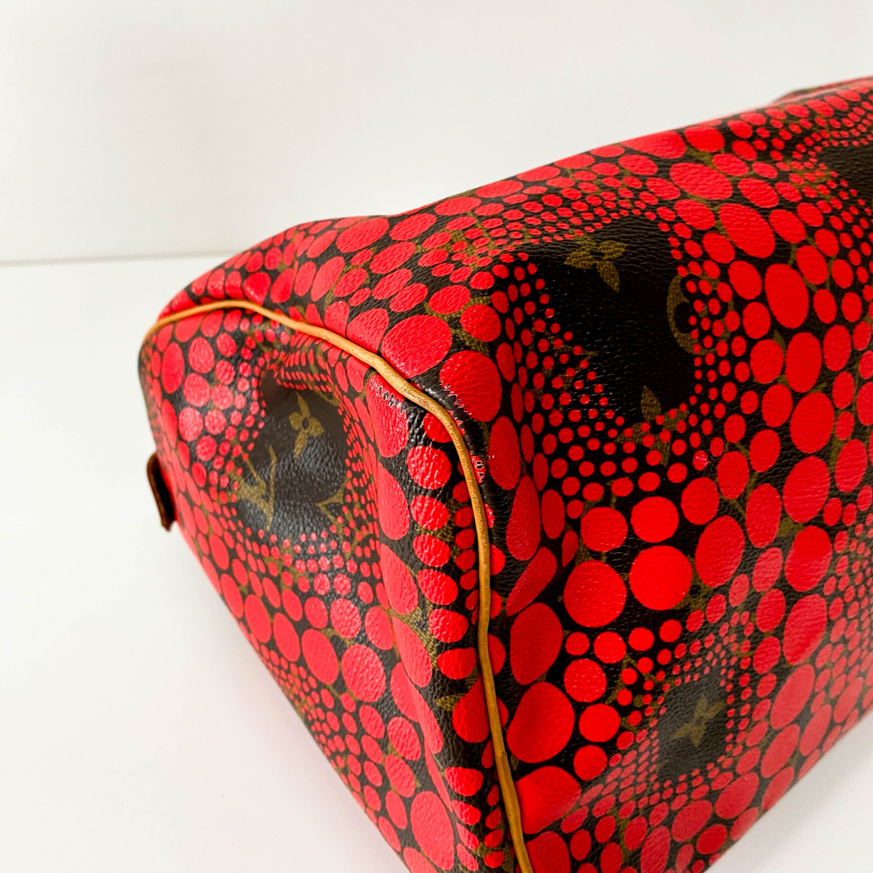 Yayoi Kusama Monogram Pumpkin Dot Speedy 30 Red
