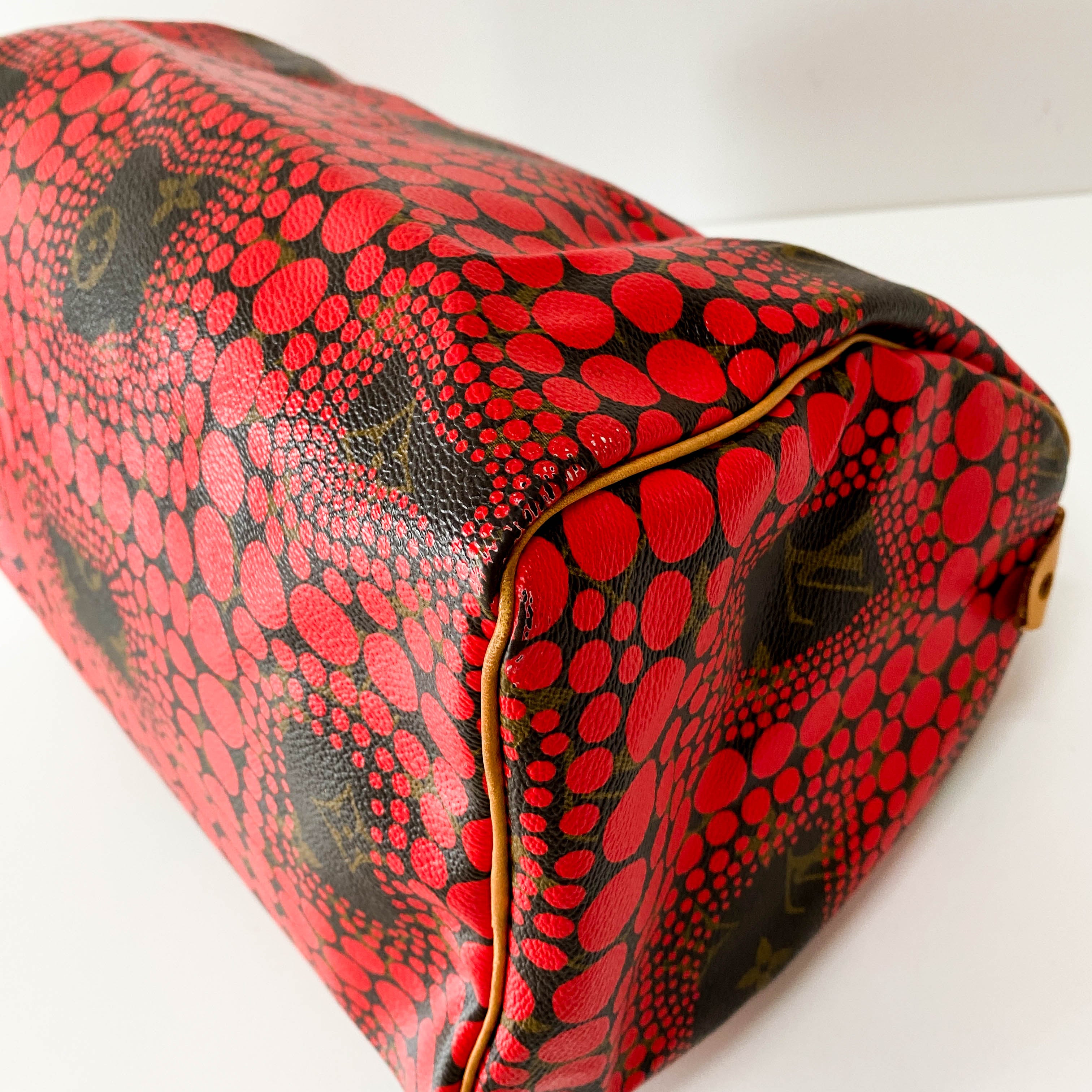 Yayoi Kusama Monogram Pumpkin Dot Speedy 30 Red