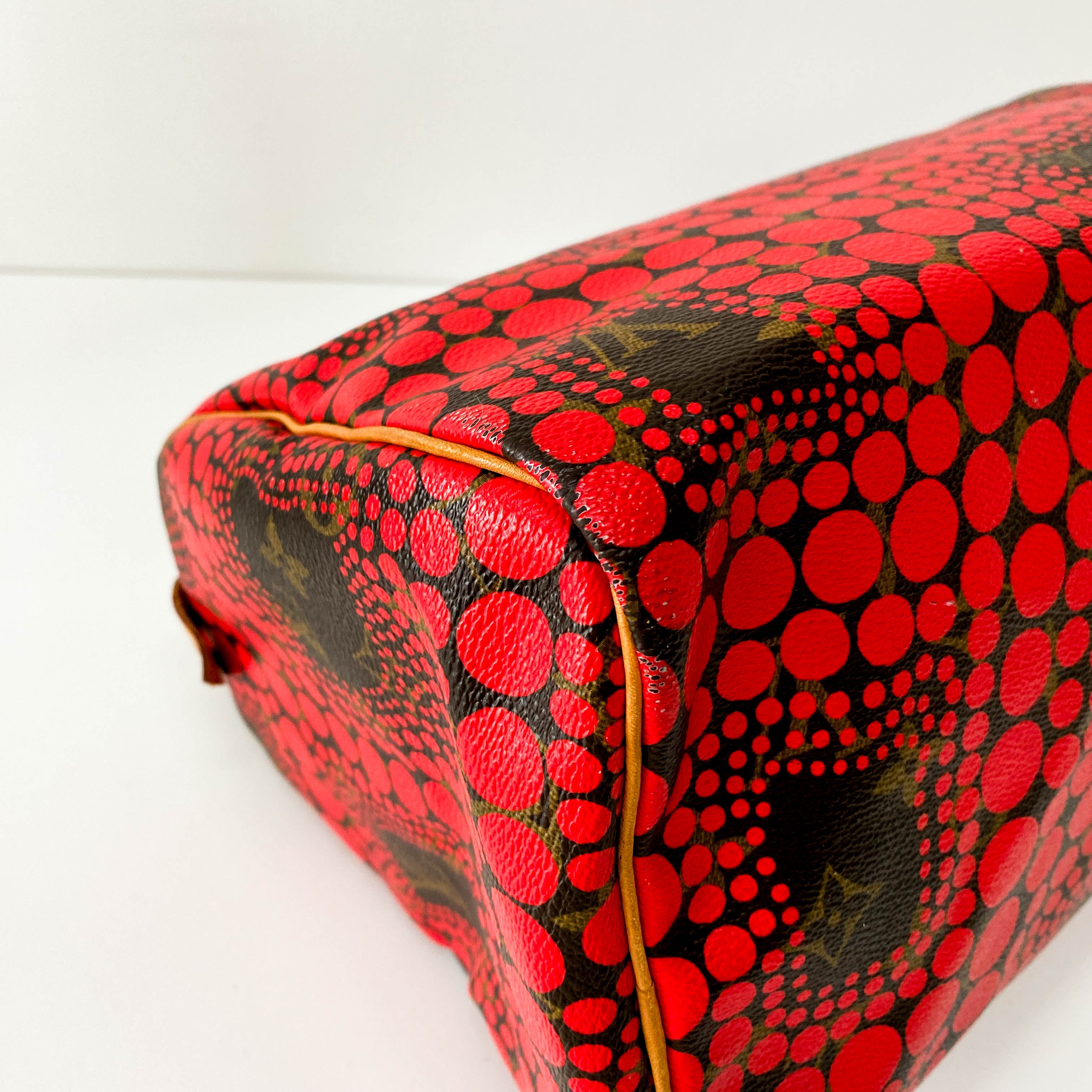 Yayoi Kusama Monogram Pumpkin Dot Speedy 30 Red