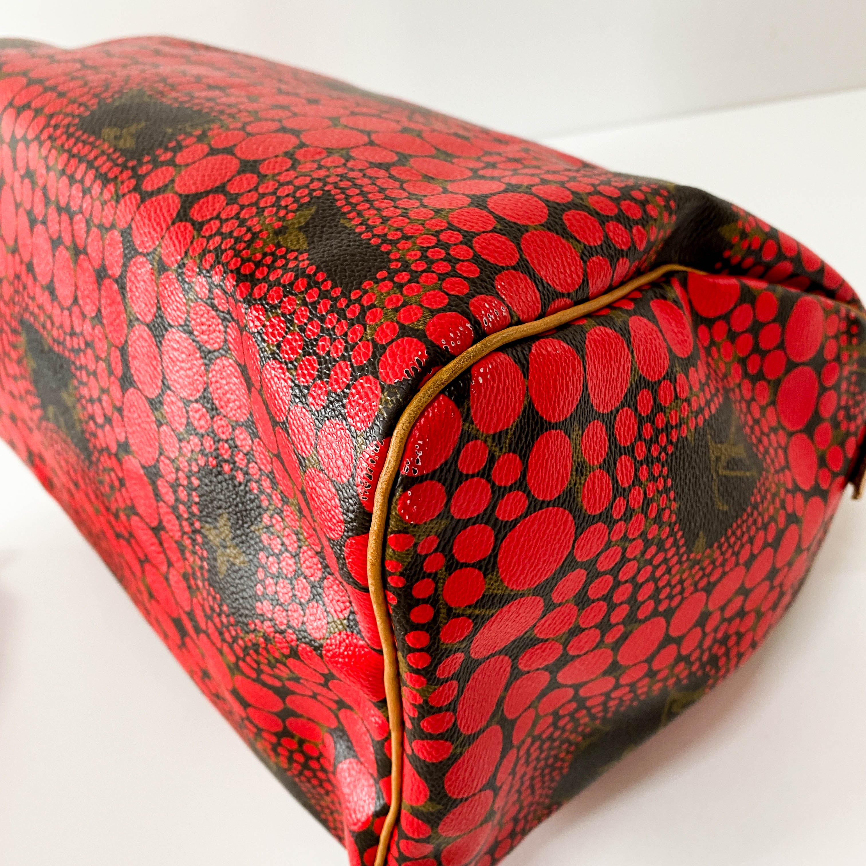 Yayoi Kusama Monogram Pumpkin Dot Speedy 30 Red