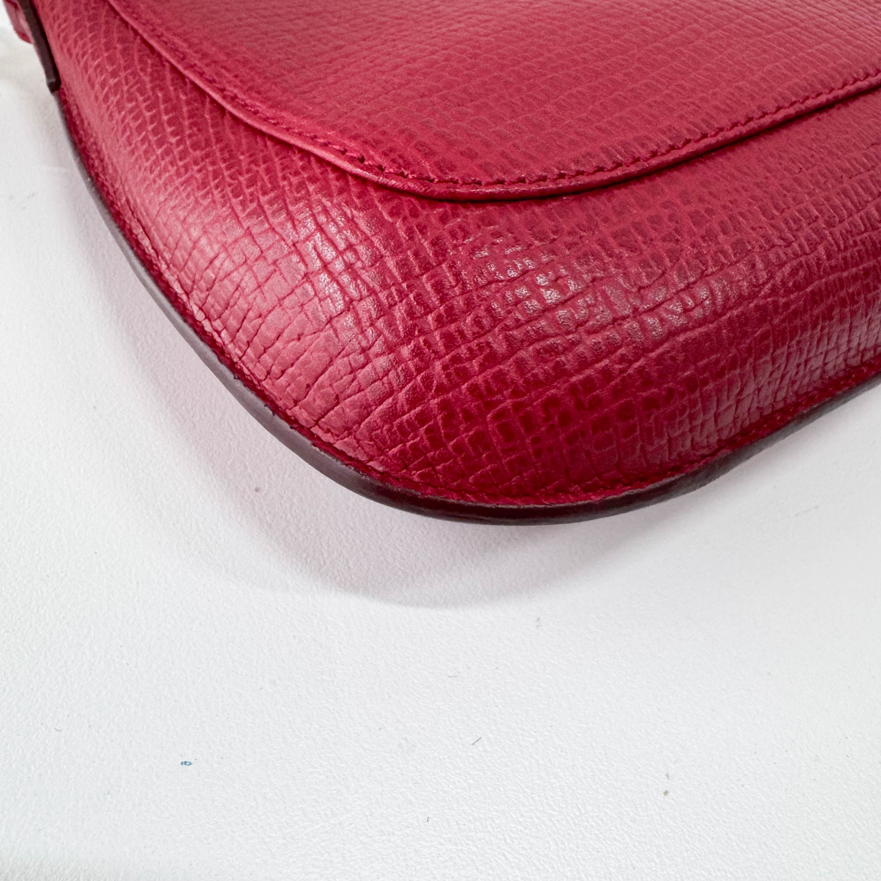 Mini Red Leather Shoulder Bag