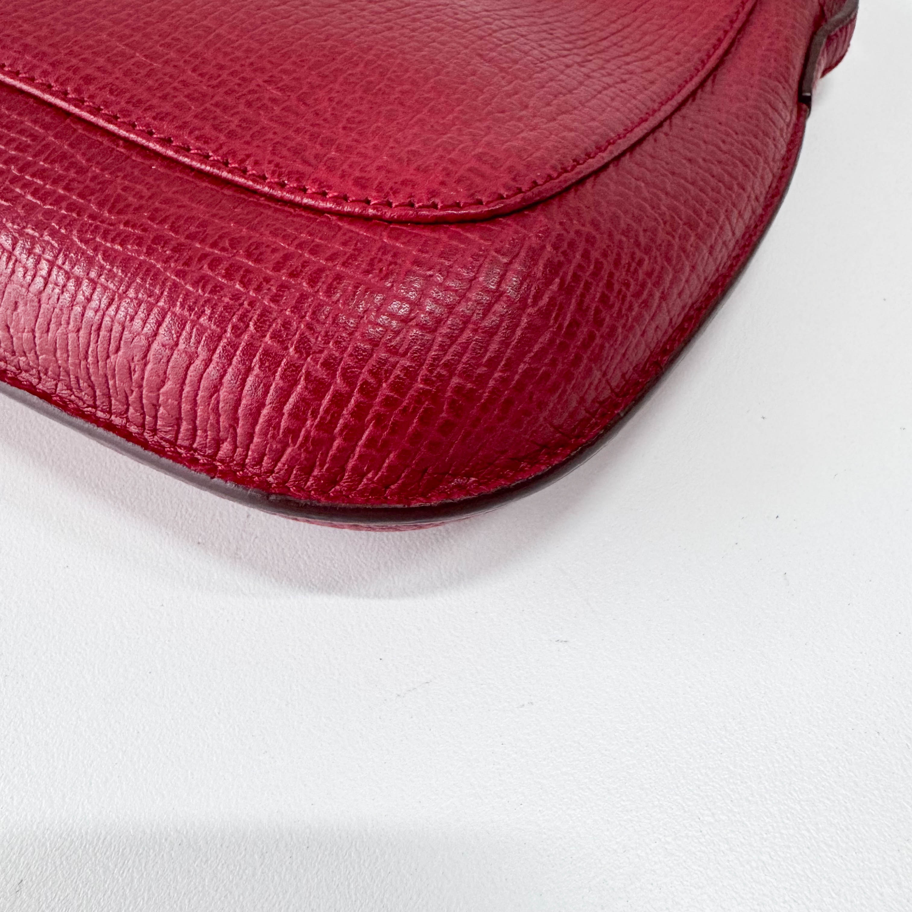 Mini Red Leather Shoulder Bag