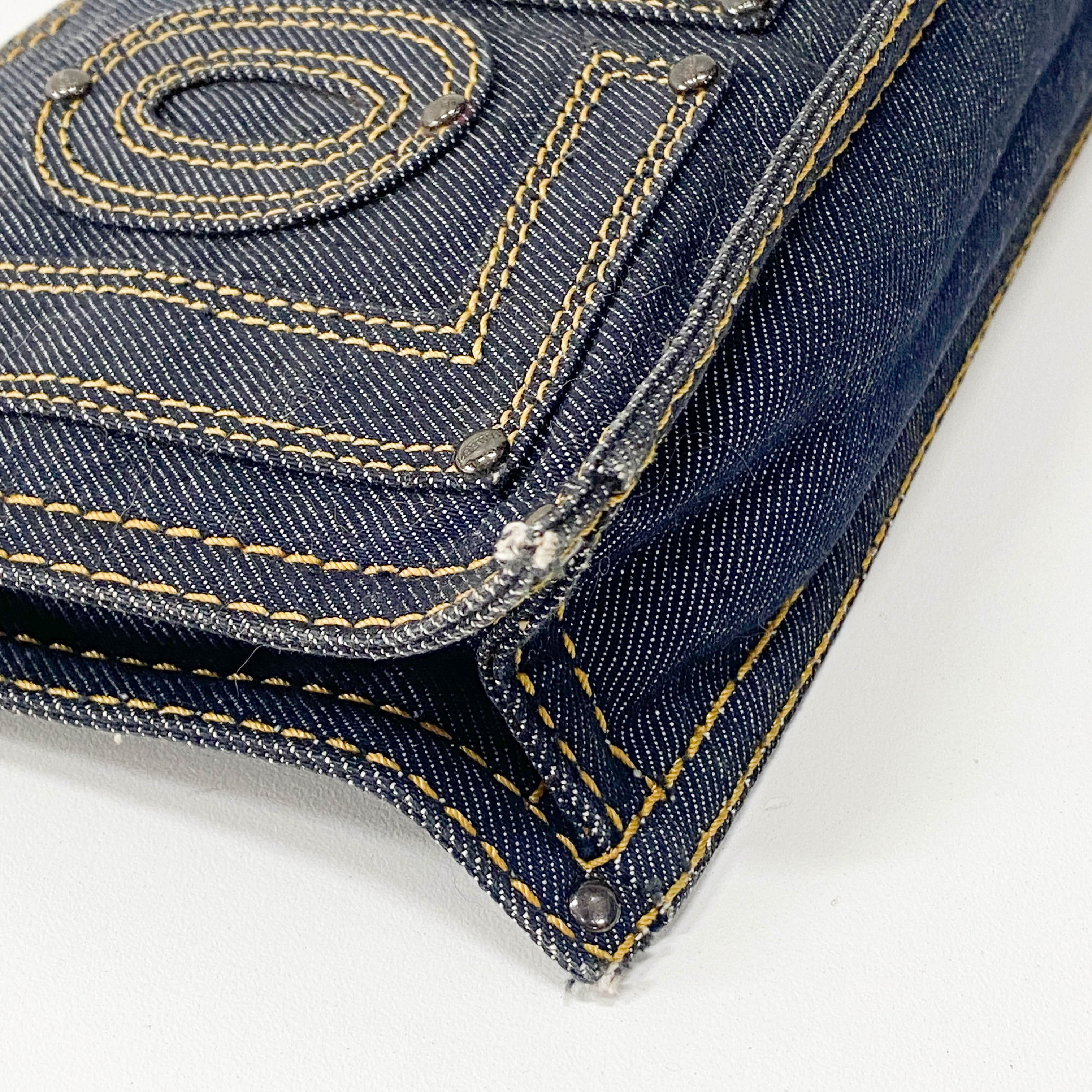 Denim Anagram Bag