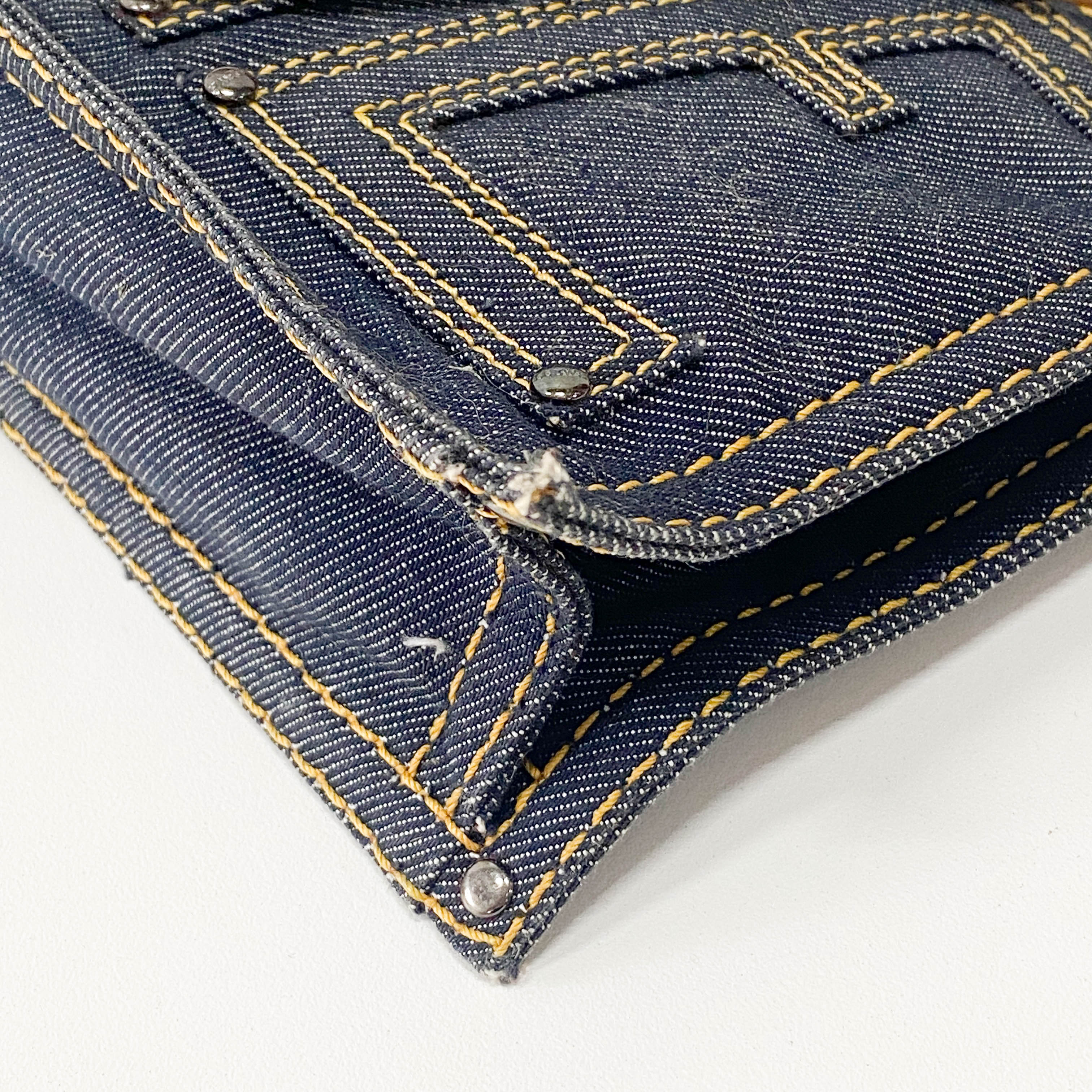 Denim Anagram Bag