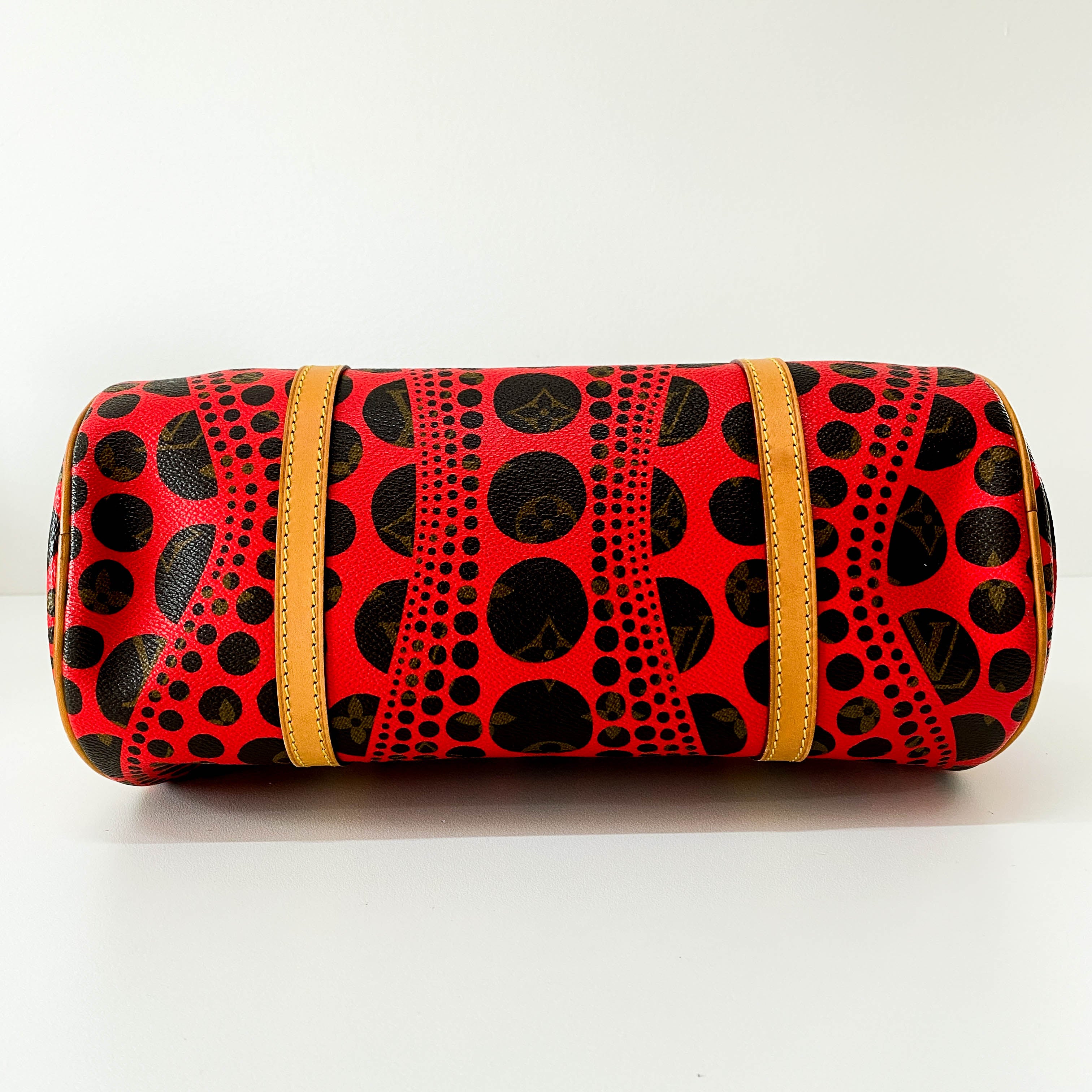 Yayoi Kusama Monogram Pumpkin Dot Papillon Red Shoulder Bag