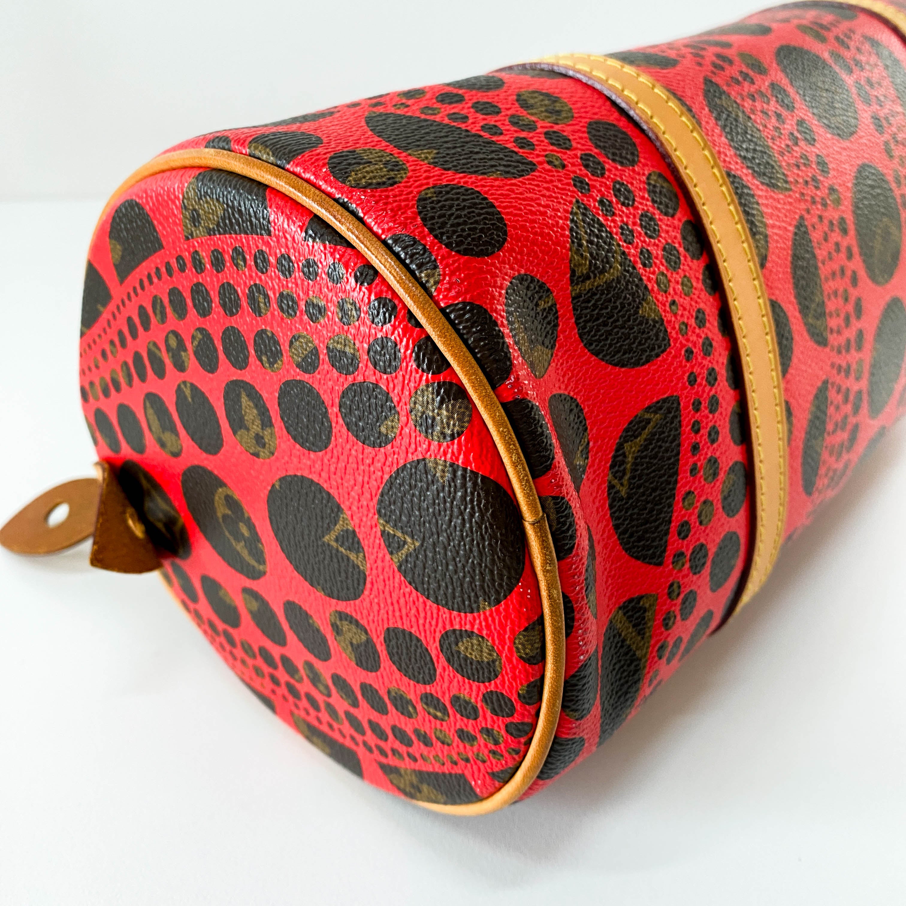 Yayoi Kusama Monogram Pumpkin Dot Papillon Red Shoulder Bag