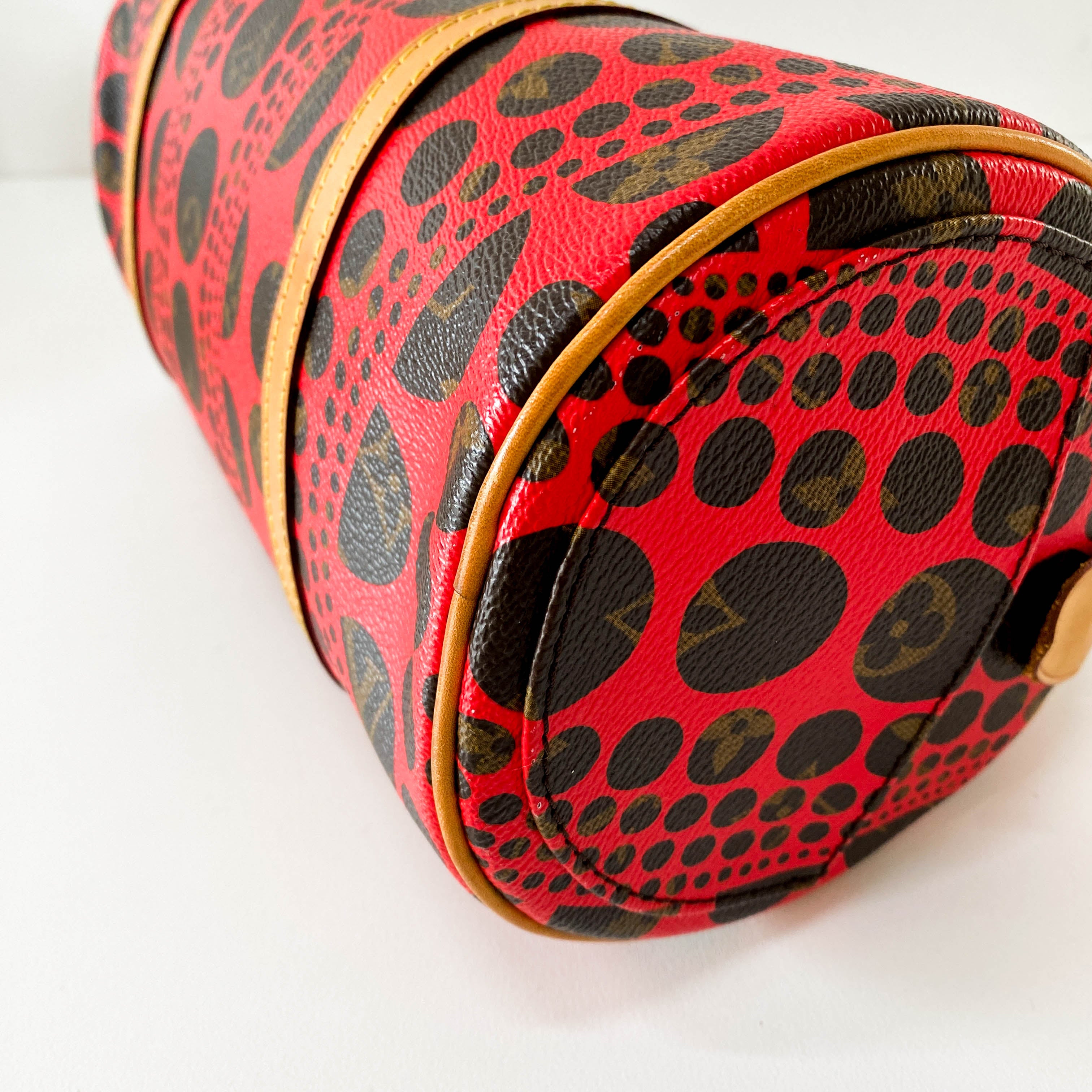 Yayoi Kusama Monogram Pumpkin Dot Papillon Red Shoulder Bag